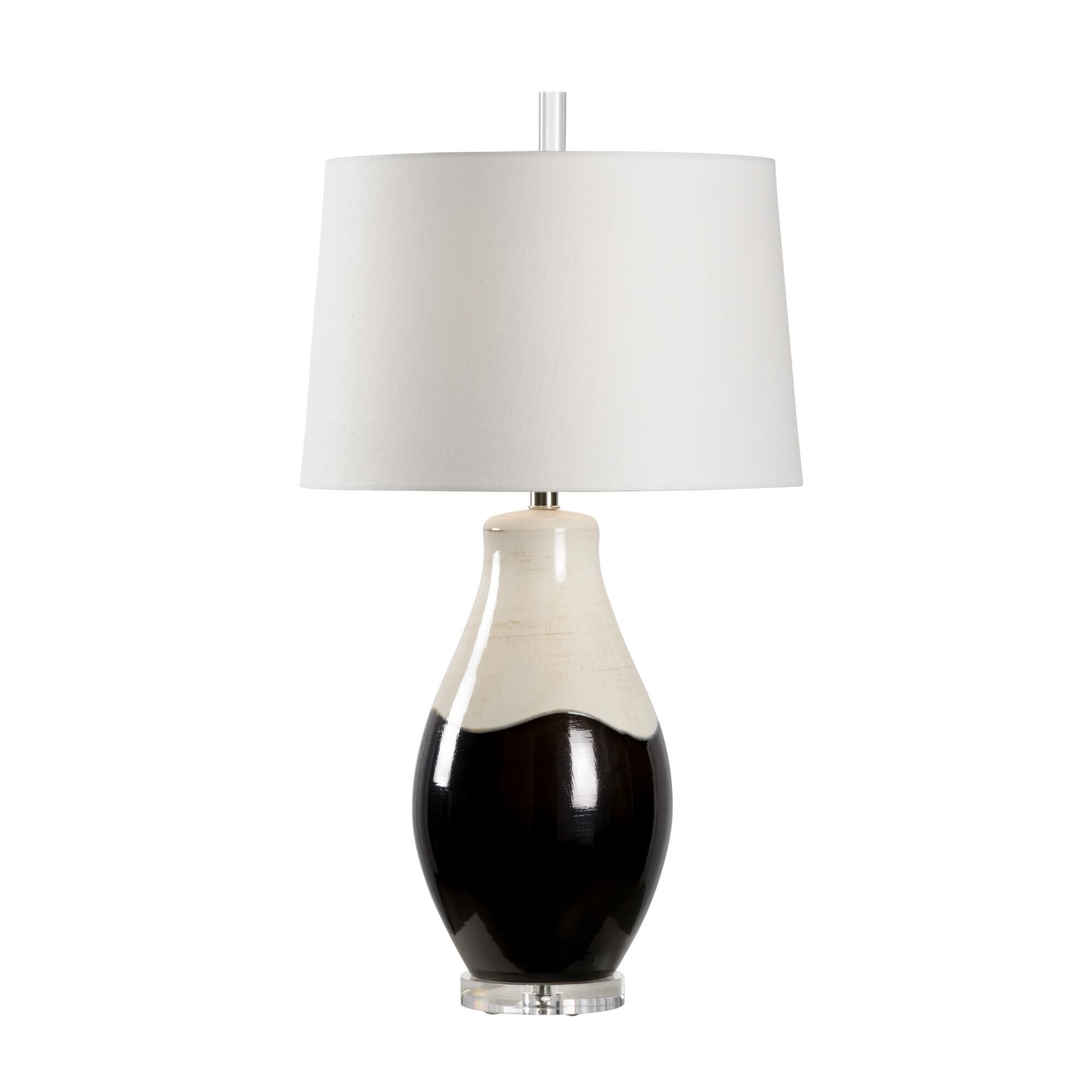 Shown in Cream-Metallic Glaze finish and Off White Linen shade