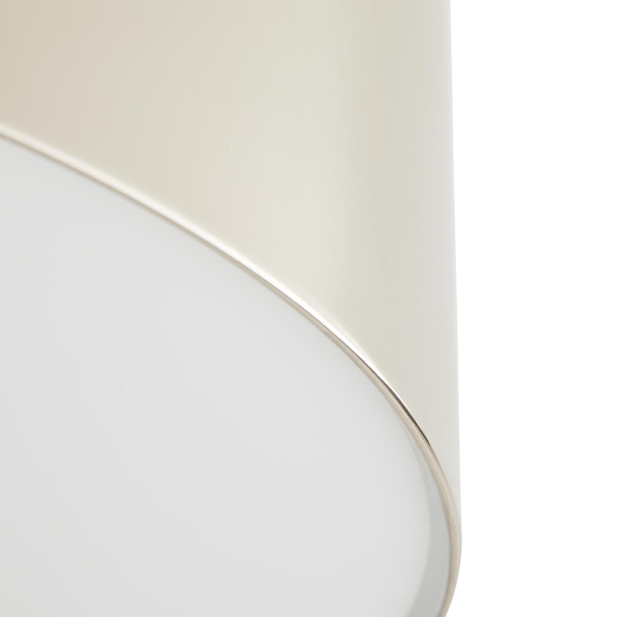 Shown in Polished Nickel finish and Frosted glass