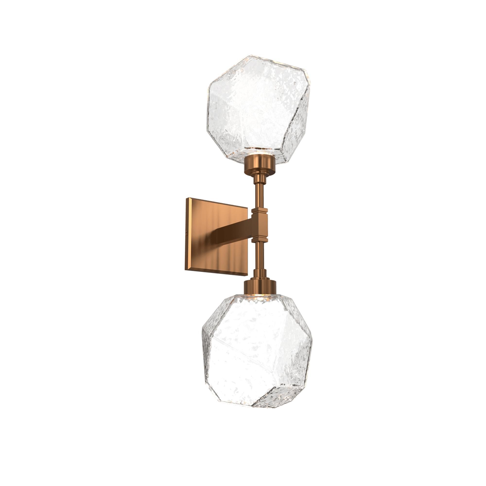 Shown in Oil Rubbed Bronze finish and Clear Blown glass