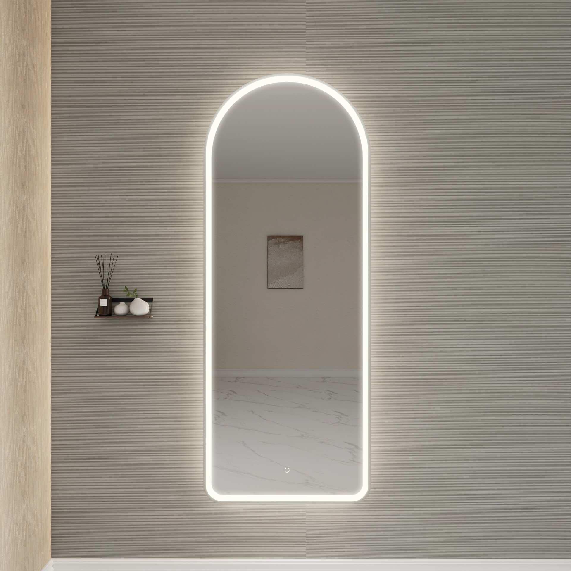 Harmoni 72 Inch Arched LED Lighted Mirror by Elegant Decor
