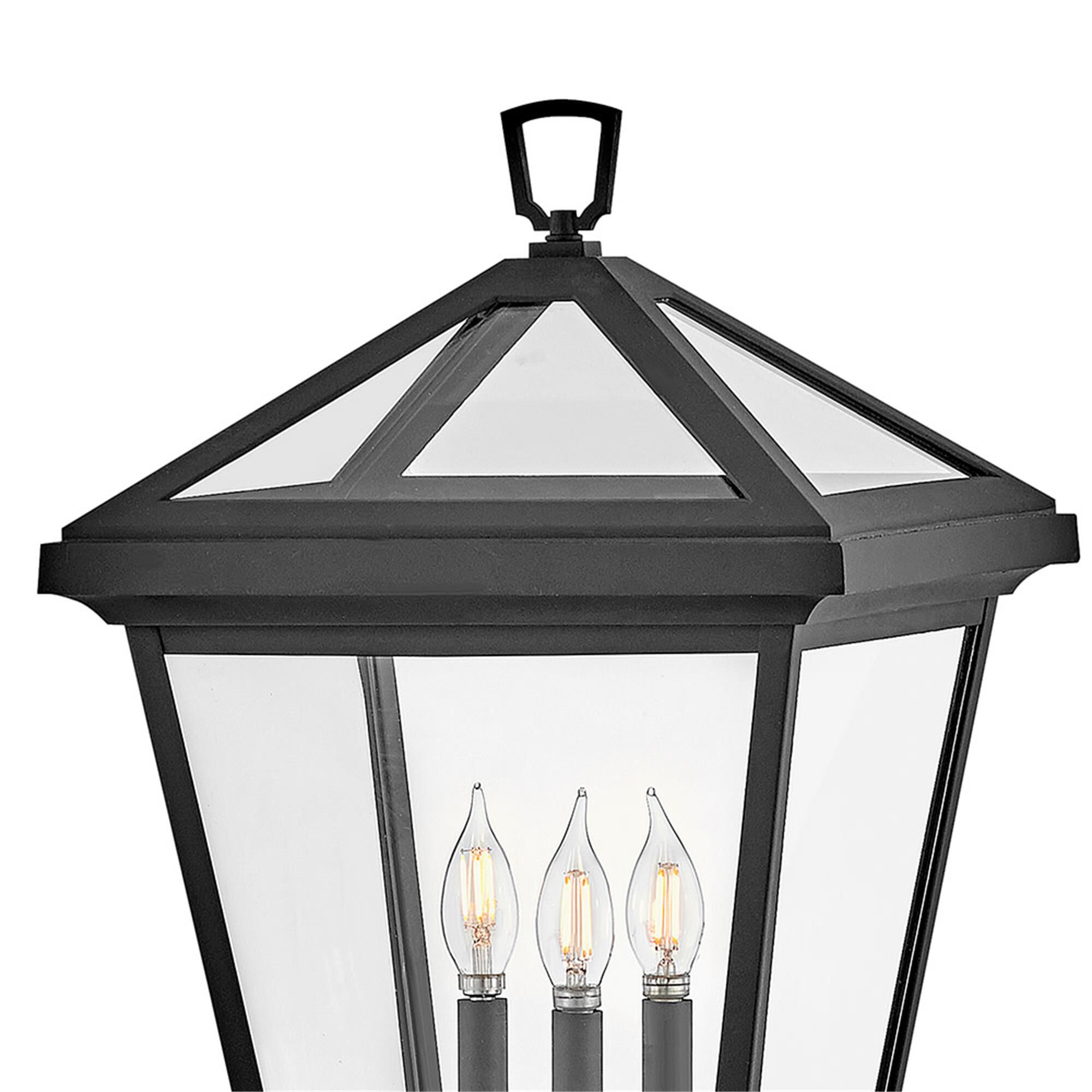 Shown in Museum Black finish and Clear glass