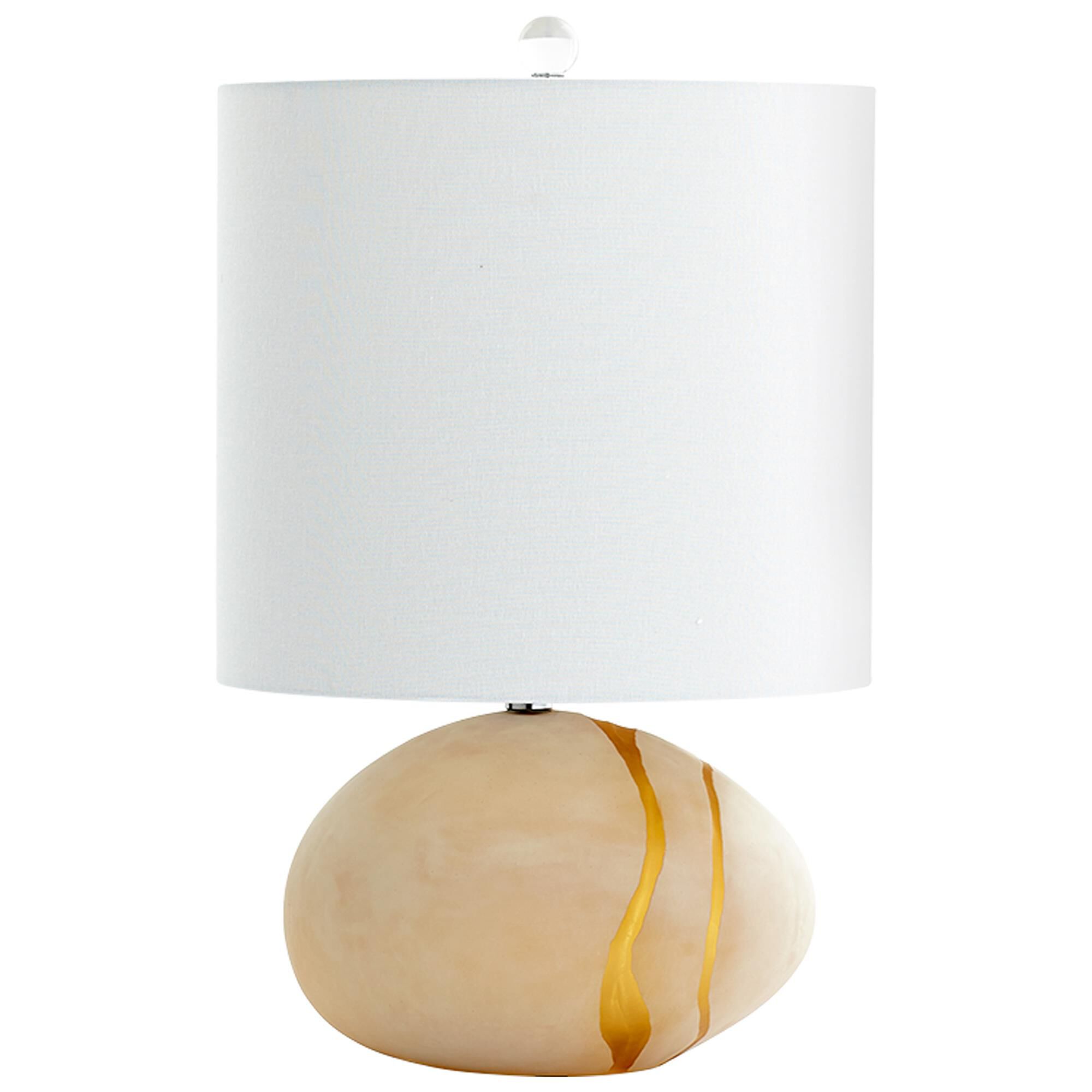 Shown in Amber finish and White Fabric shade