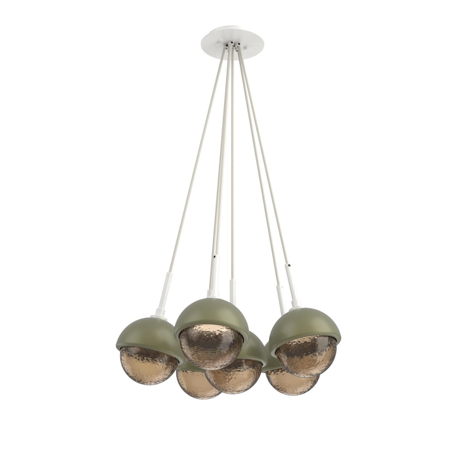 Shown in Salt White finish and Bronze glass and Sage Green accent