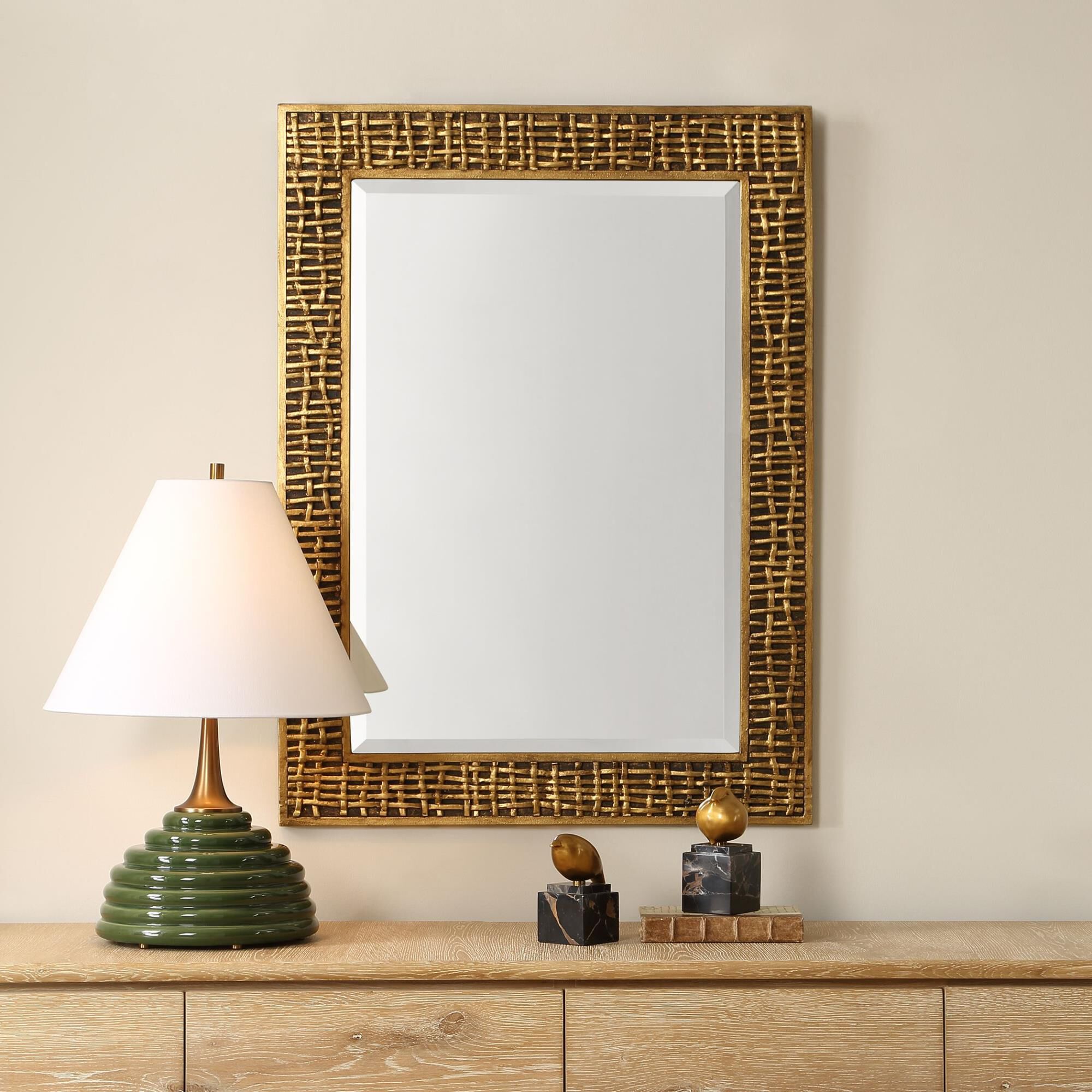 John Kowalski Woven Intime 40 Inch Decorative Mirror by Uttermost