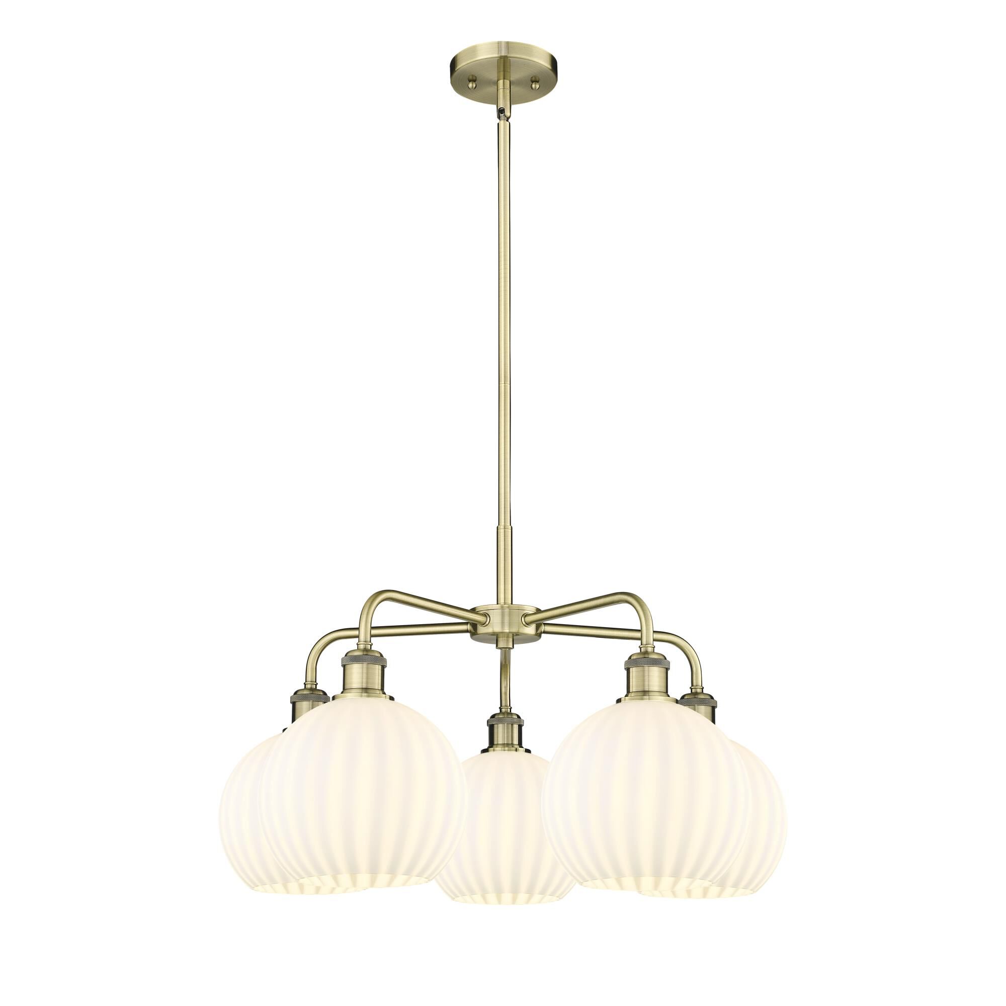 Bruno Marashlian White Venetian 26 Inch Chandelier by Innovations Lighting