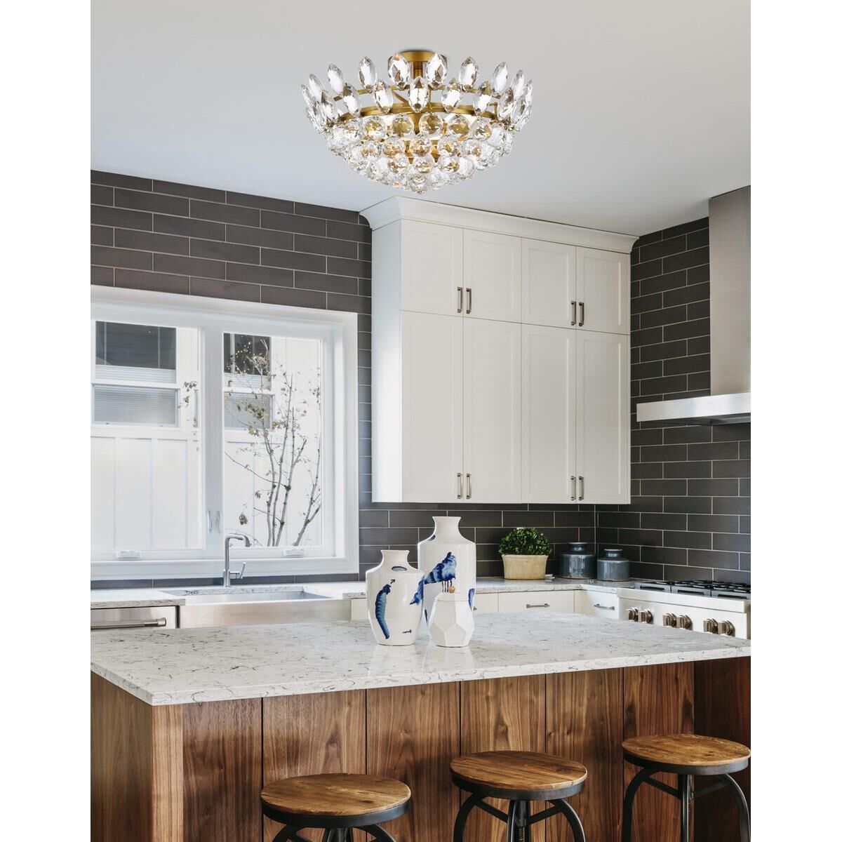 Emilia 18 Inch 5 Light Flush Mount by Elegant Lighting