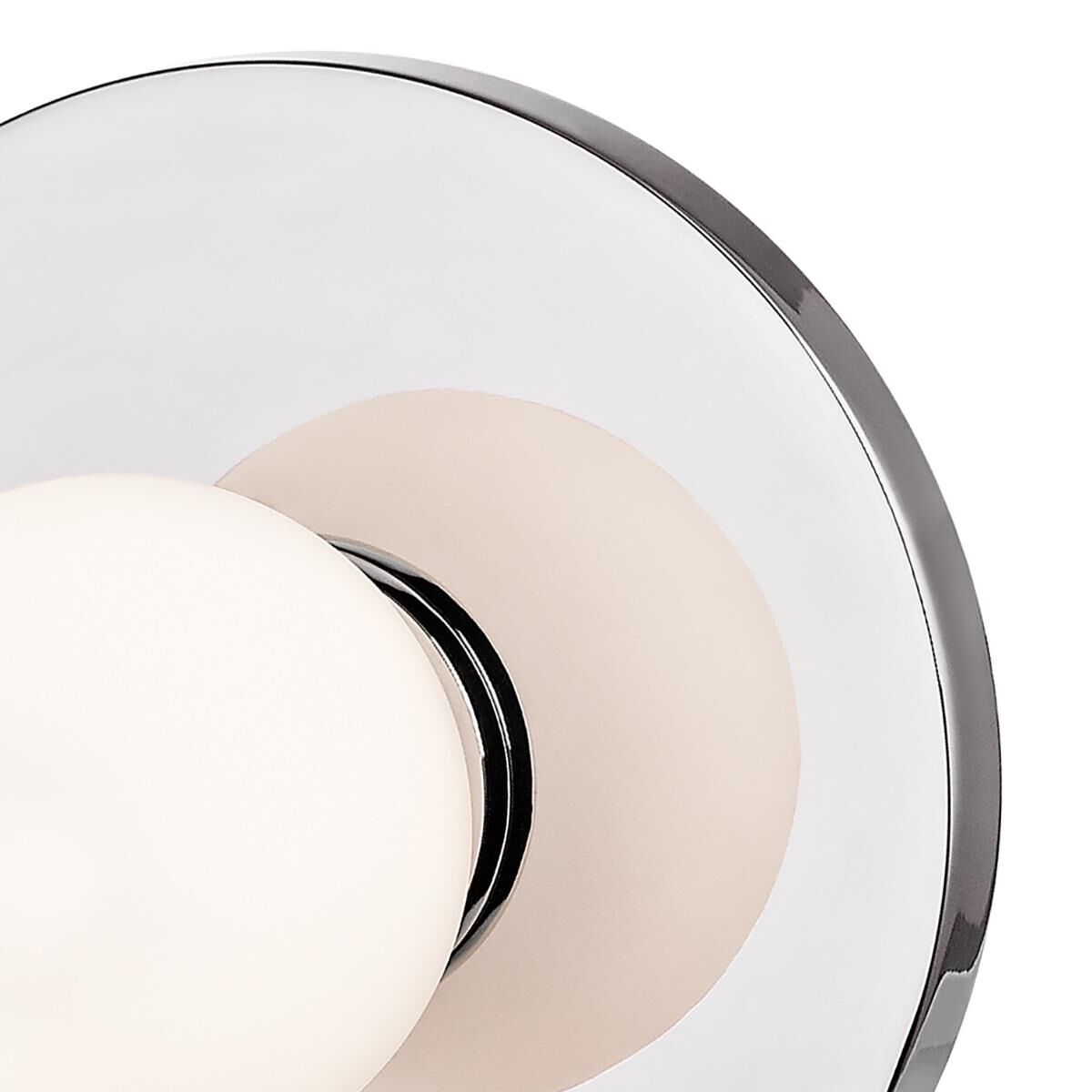 Shown in Polished Chrome finish and Opal Matte glass