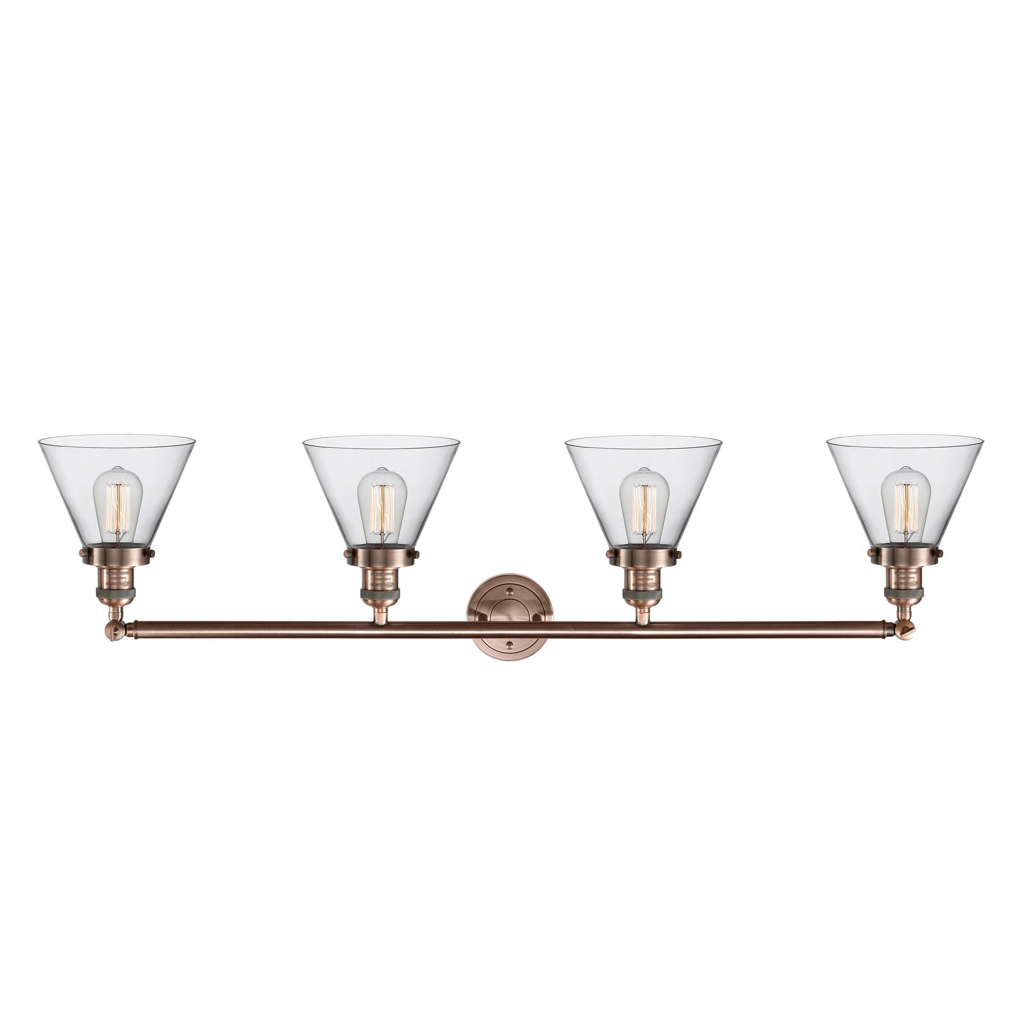 Shown in Antique Copper finish and Clear glass