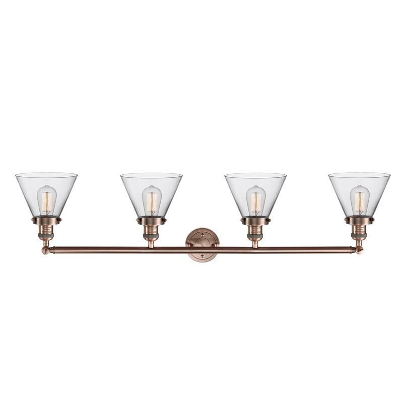 Bruno Marashlian Large Cone 43 Inch 4 Light Bath Vanity Light by Innovations Lighting