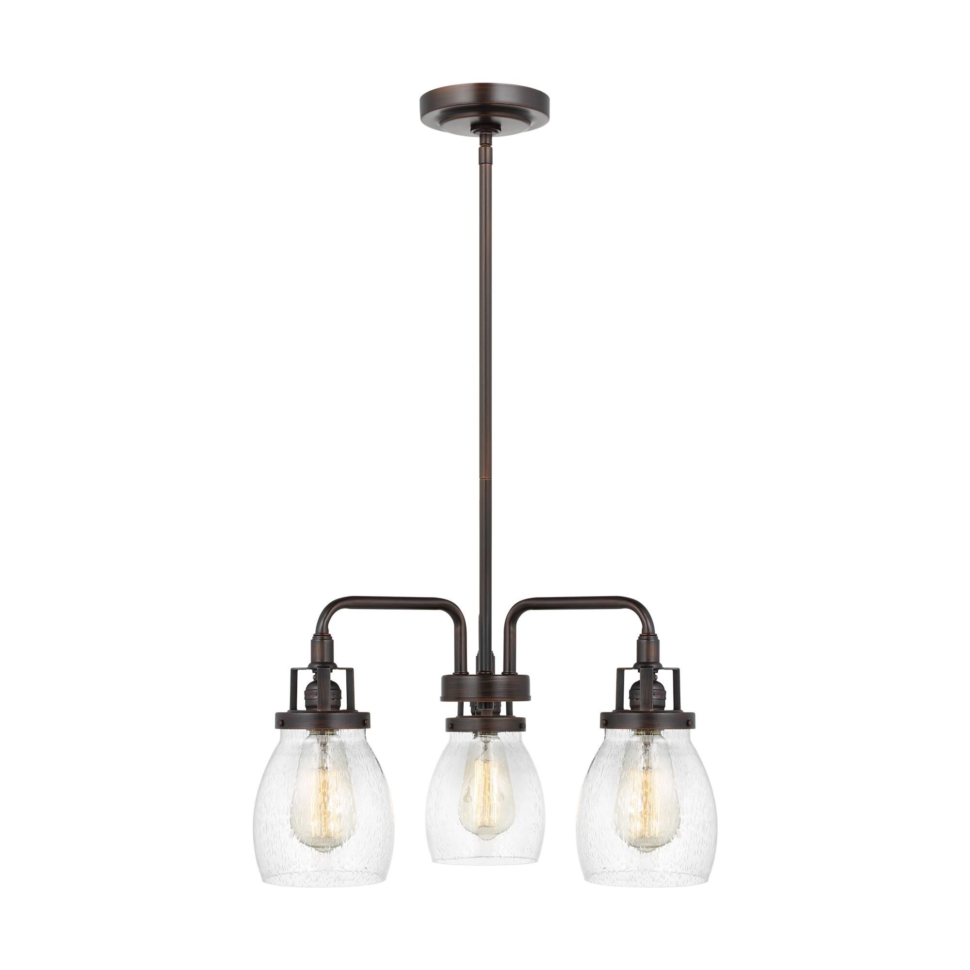 Shown in Bronze finish and Clear Seeded glass and Clear Seeded Glass s shade