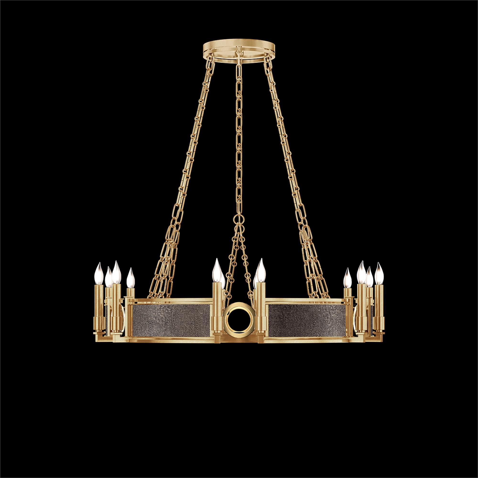 Shown in Gold Leaf and Brass  finish and Pebble accent