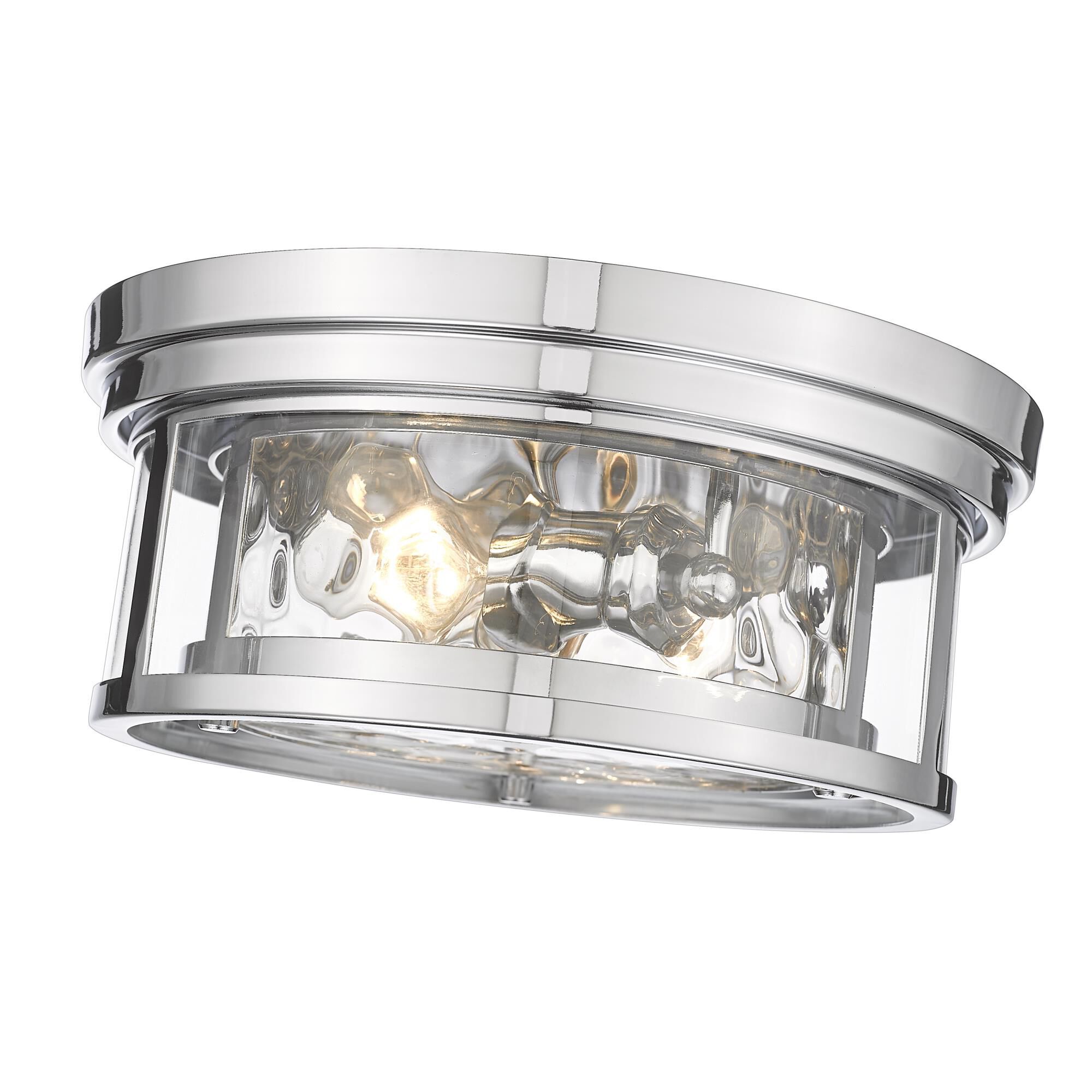 Shown in Polished Nickel finish and Glass shade