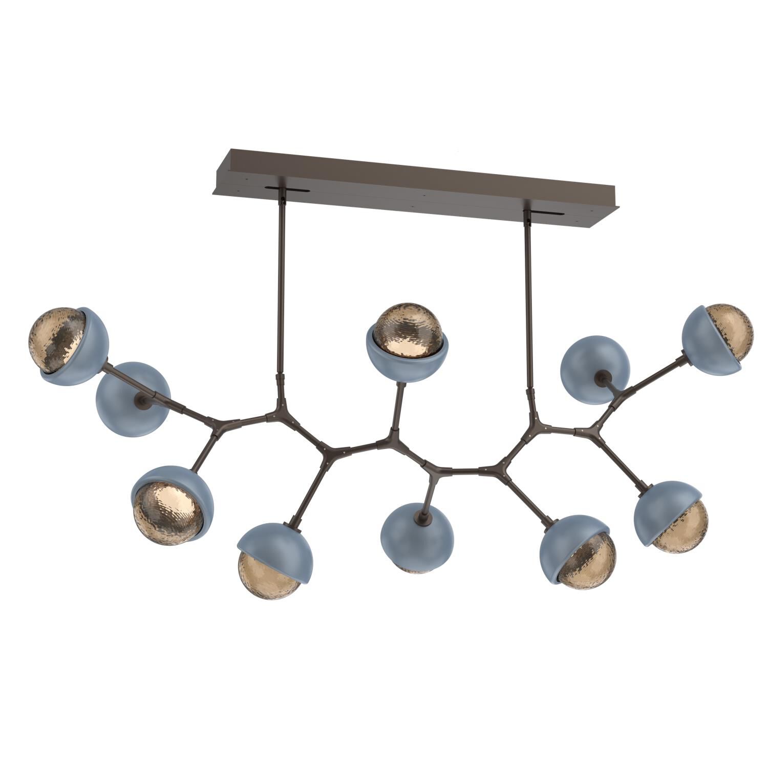Levi Wilson Cabochon 56 Inch Linear Suspension Light by Hammerton Studio