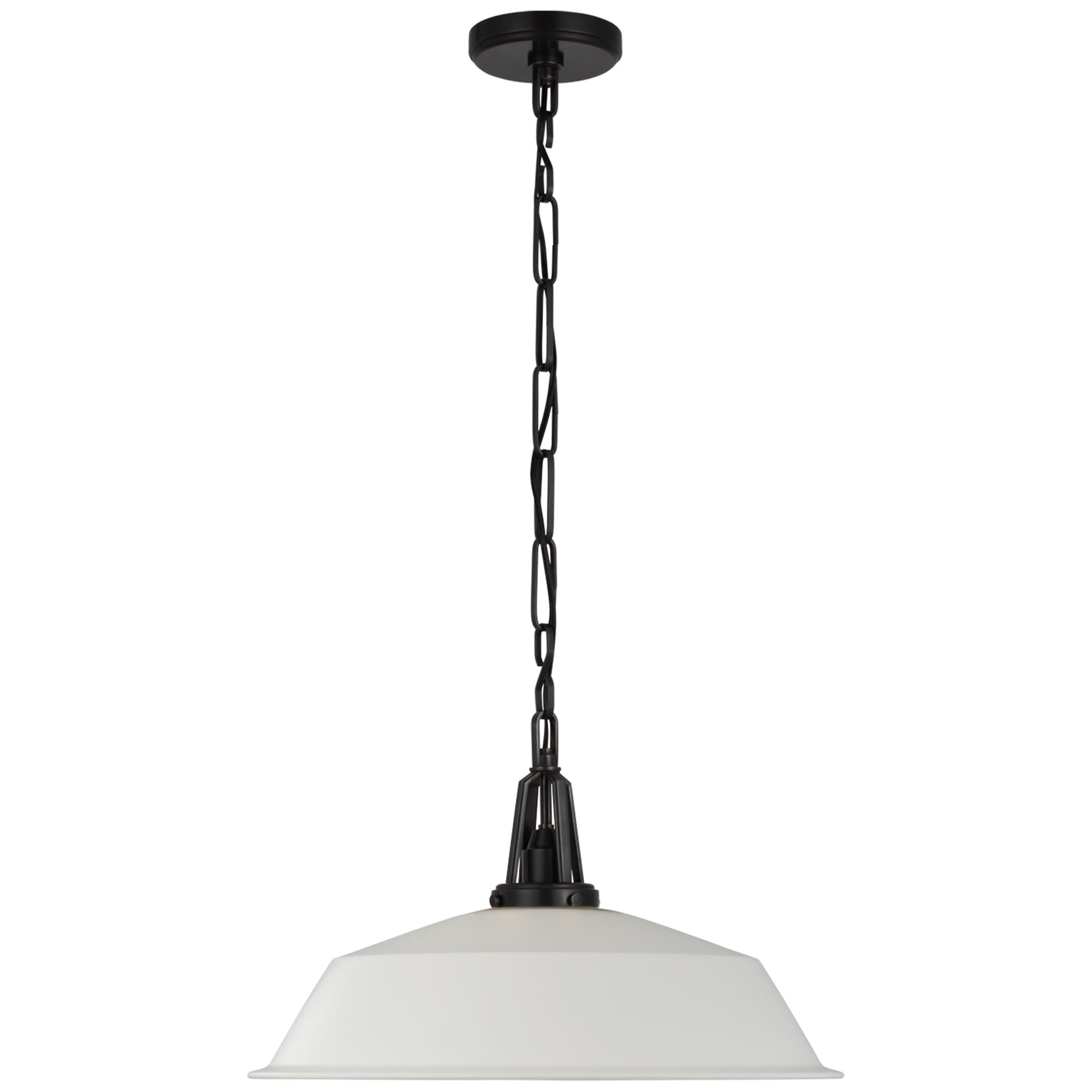 Shown in Bronze finish and Matte White shade