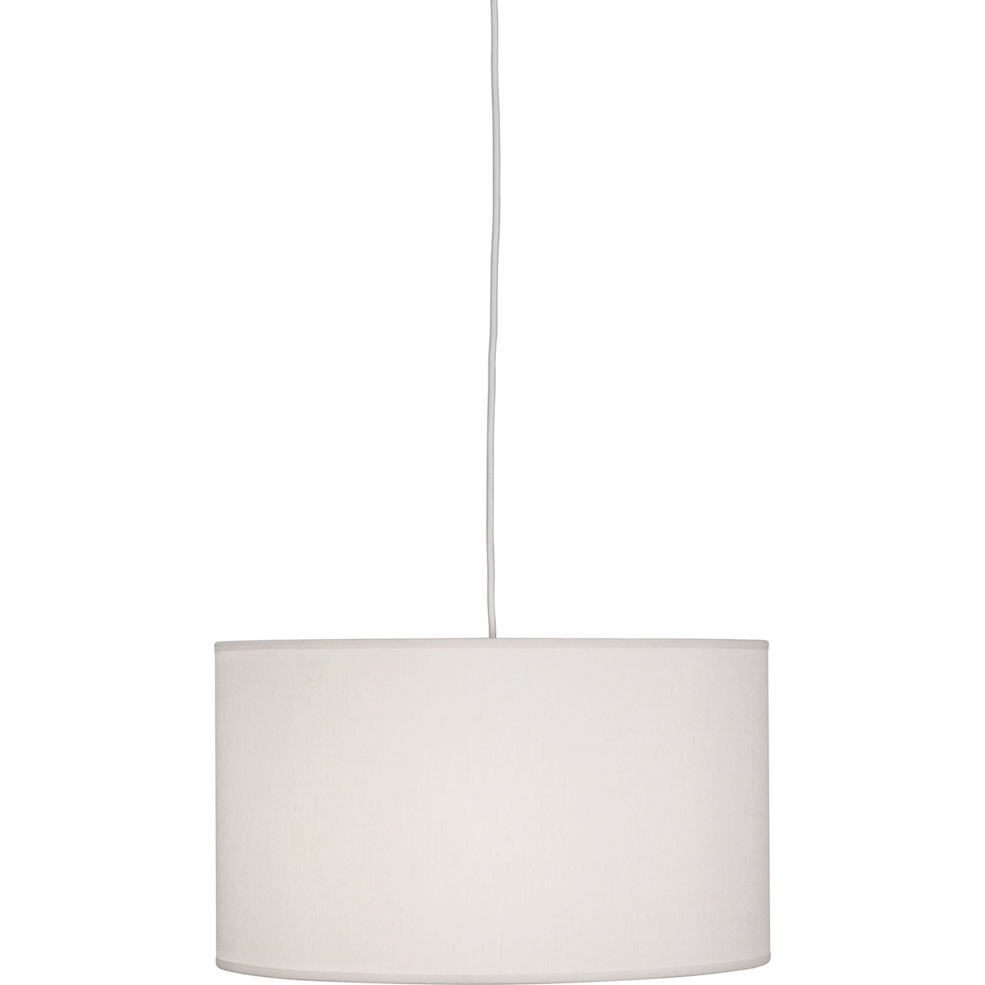 Shown in Painted White  finish and Pearl Dupoini Fabric With Fabric Diffuser shade