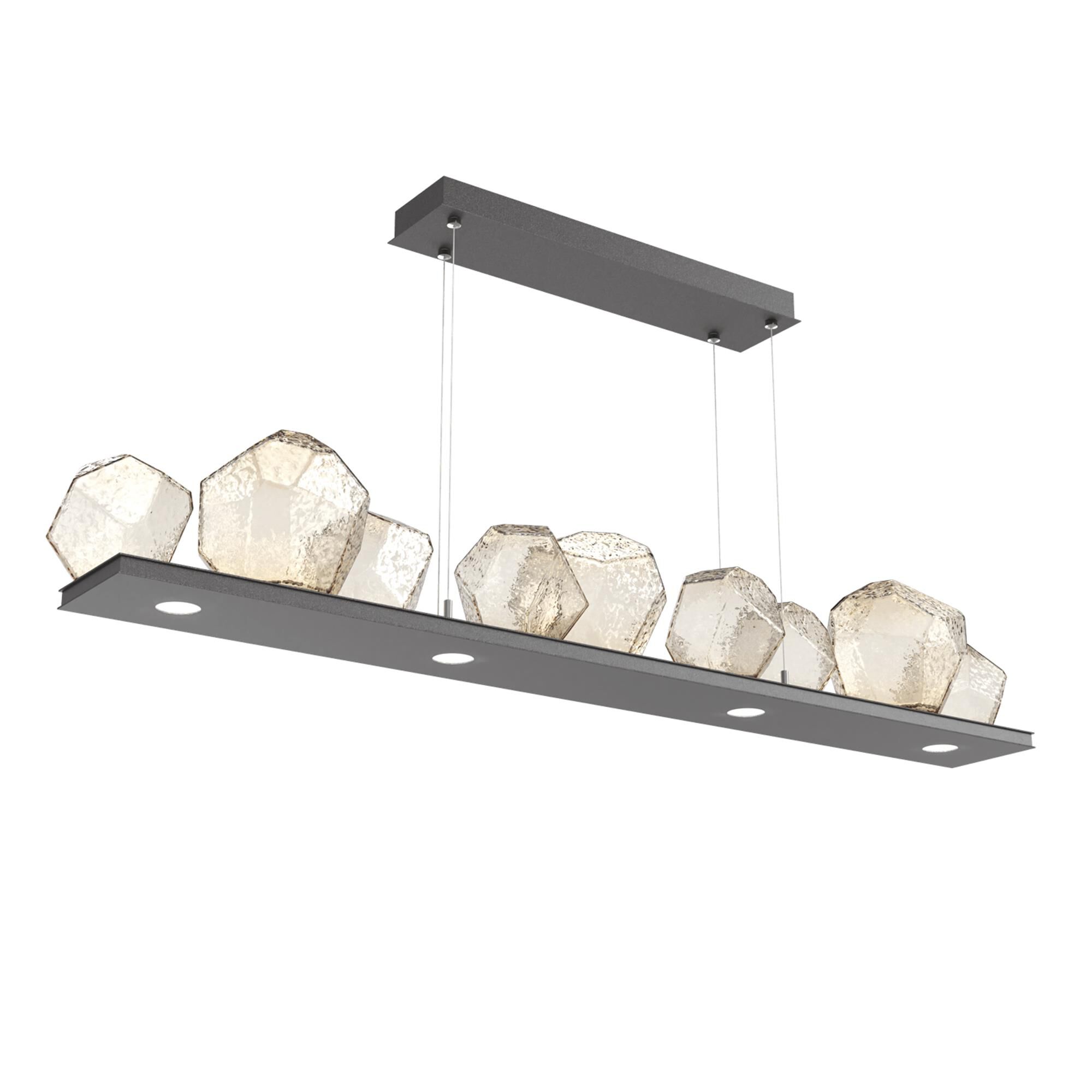 Shown in Graphite finish and Amber glass