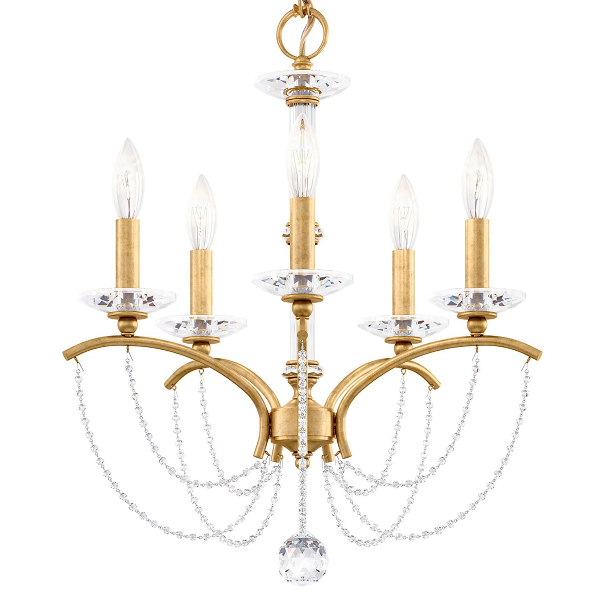 Shown in Heirloom Gold finish and Clear Optic crystal