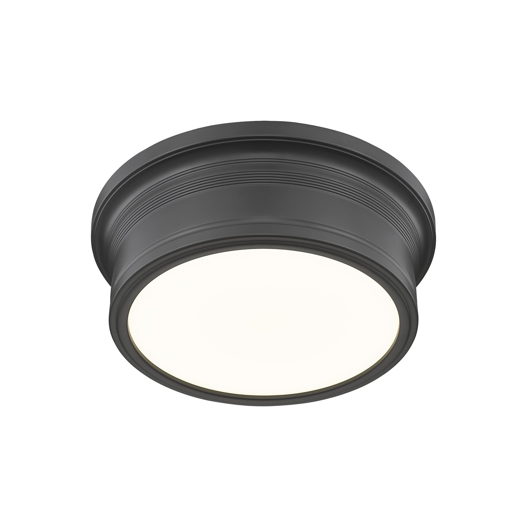 Shown in Matte Black finish and White glass