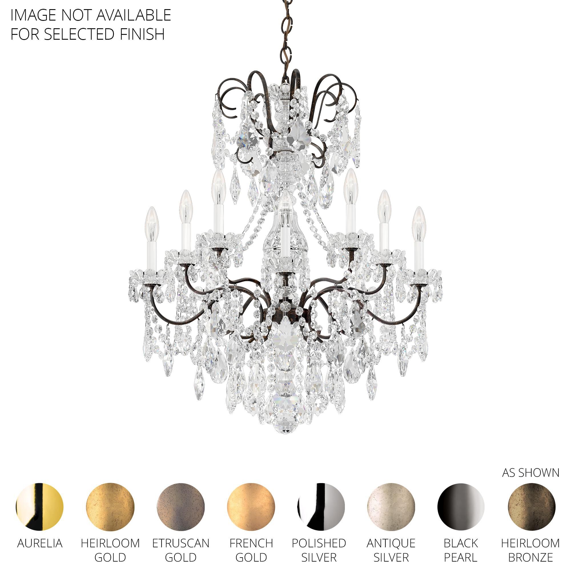 Shown in Silver finish and Clear Radiance crystal