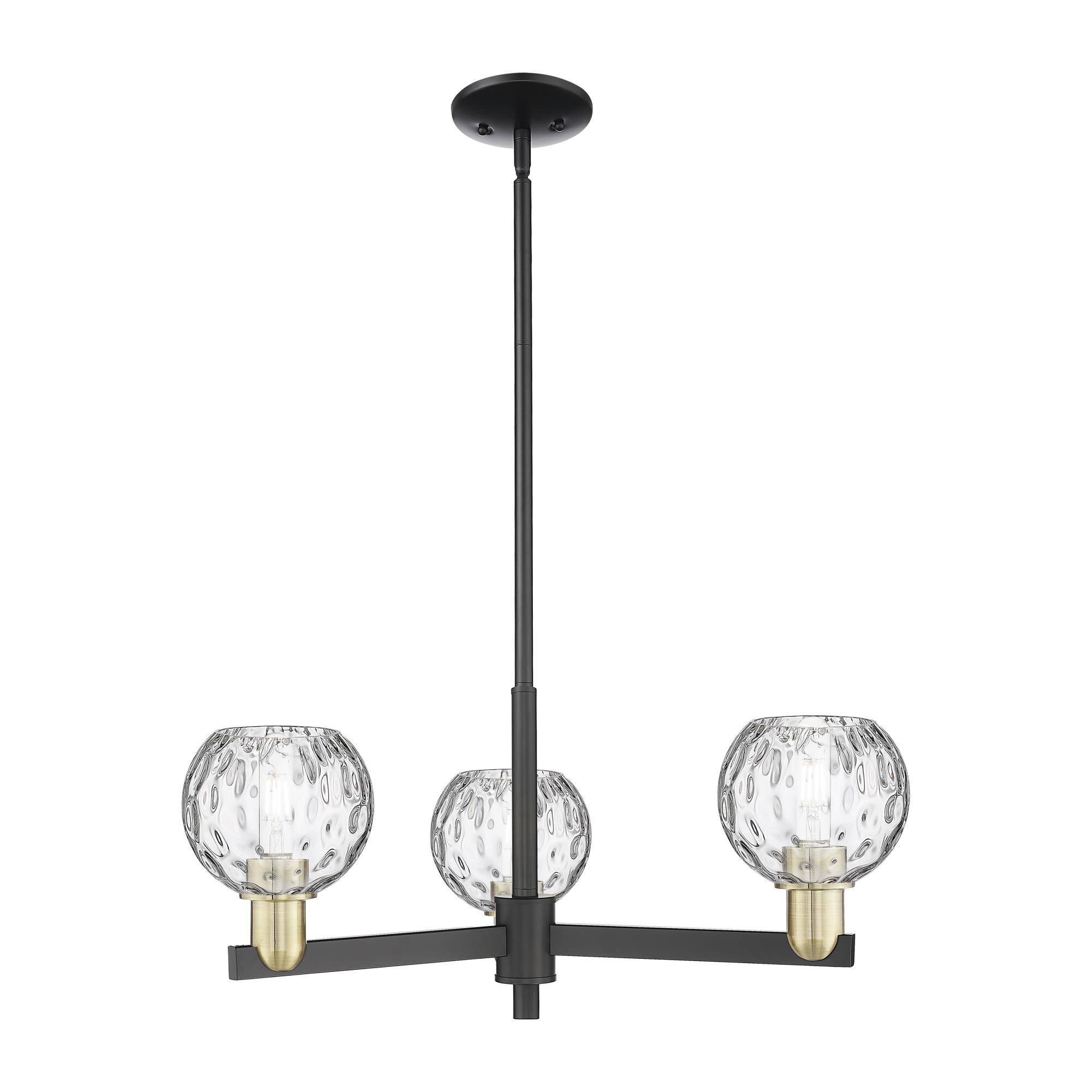 Shown in Black Antique Brass finish and Clear Water glass