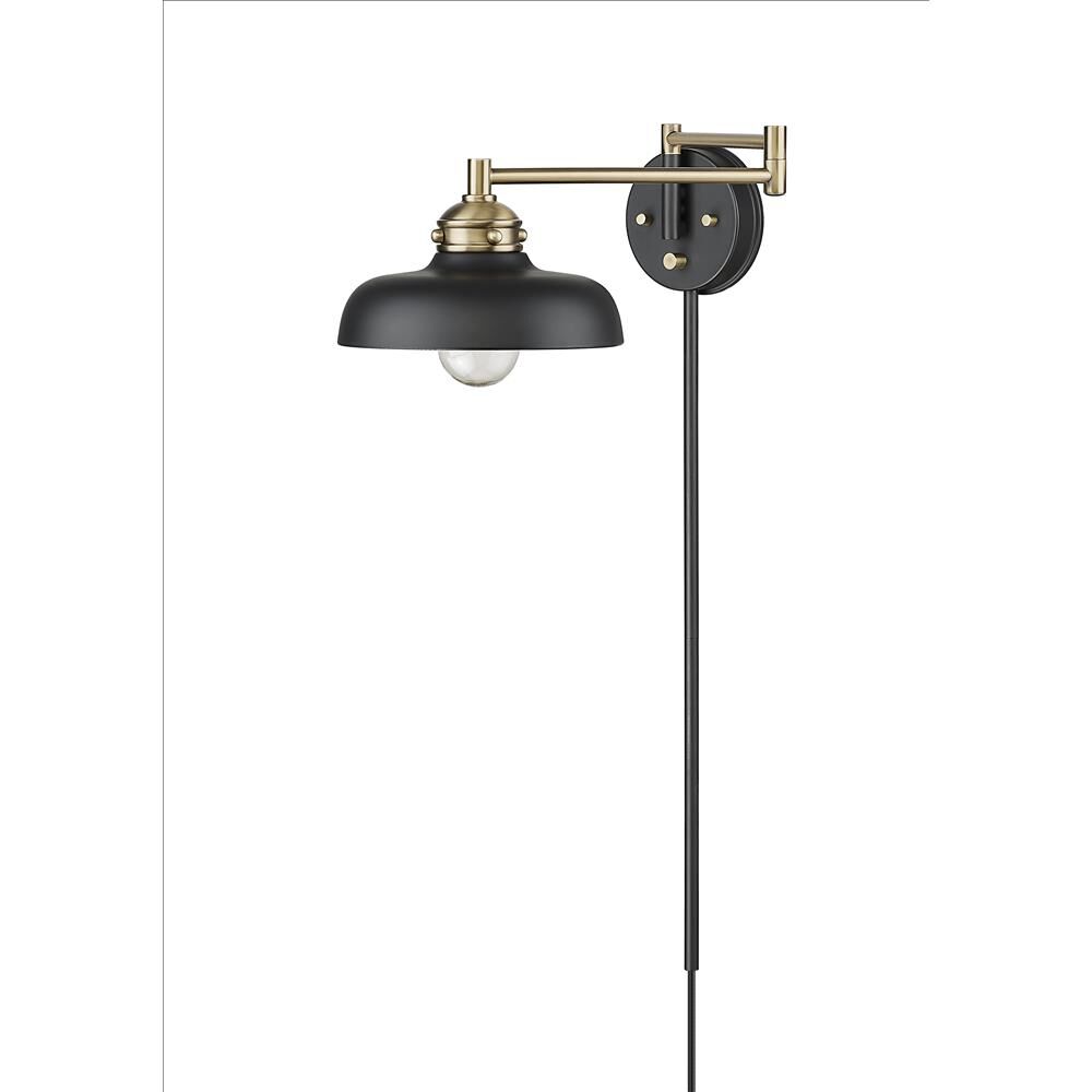 Shown in Matte Black and Vintage Brass finish