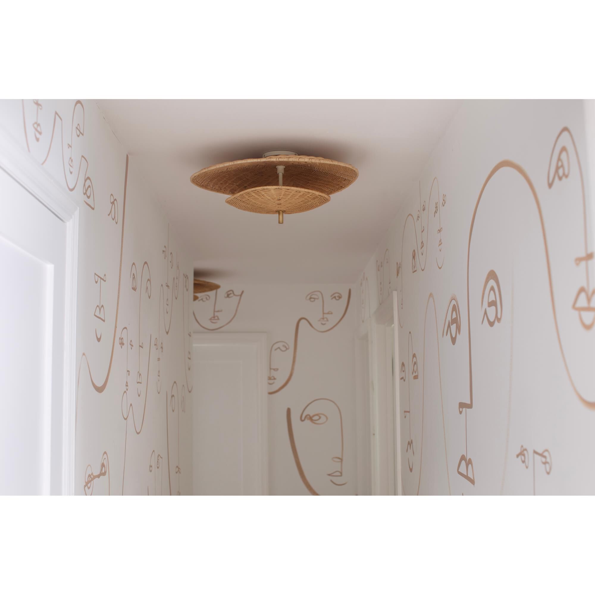 Megan Molten Marigold 24 Inch 3 Light Semi Flush Mount by Mitzi