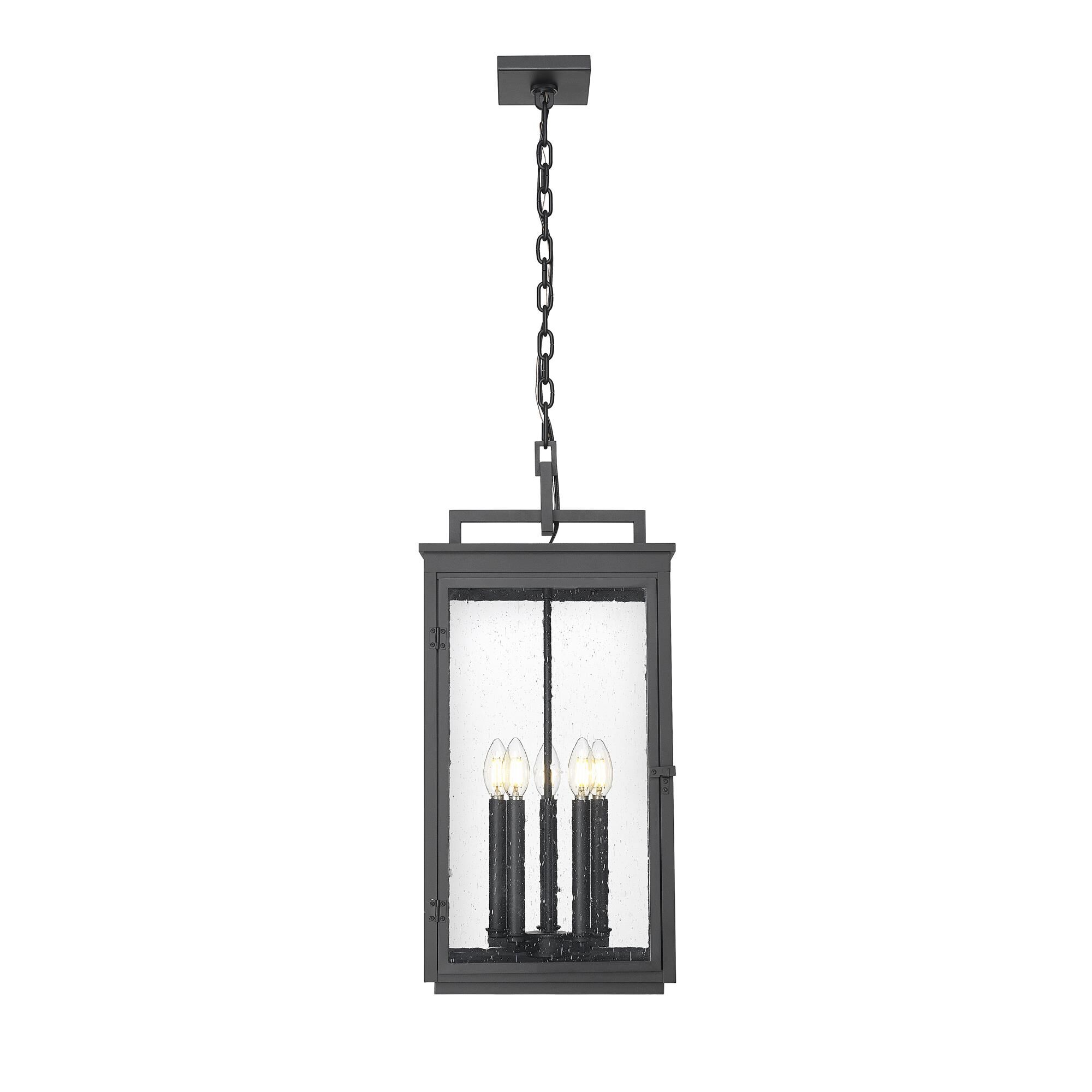 Shown in Sand Black finish and Clear Seedy glass and Clear Seedy shade