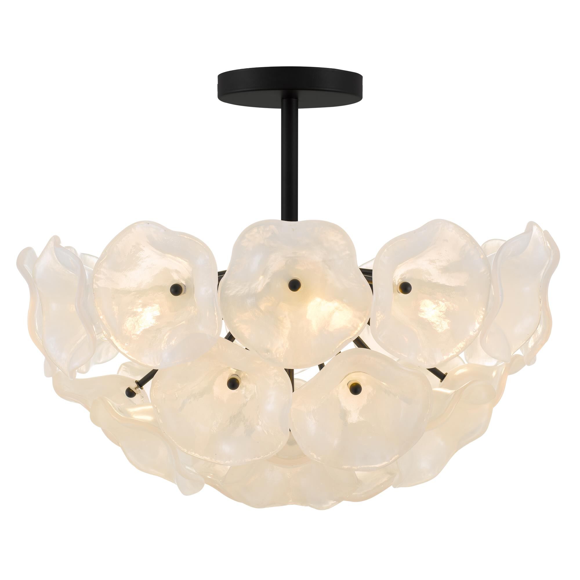 Shown in Matte Black finish and White Glass shade