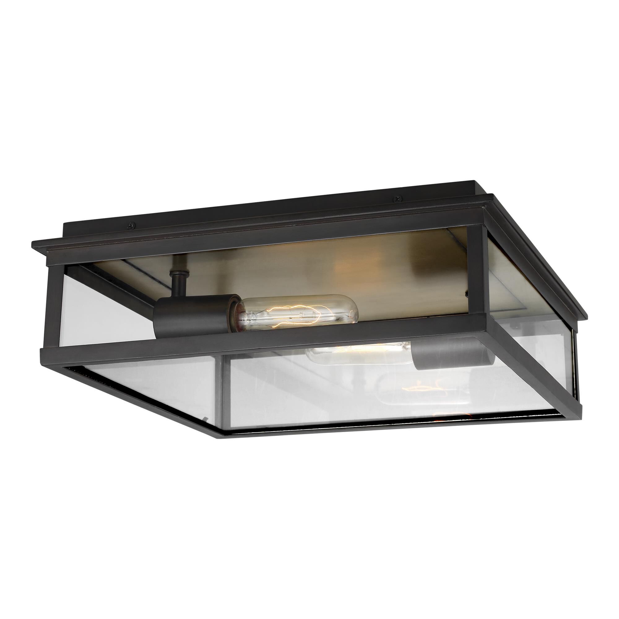 Shown in Heritage Copper finish and Clear Panels glass