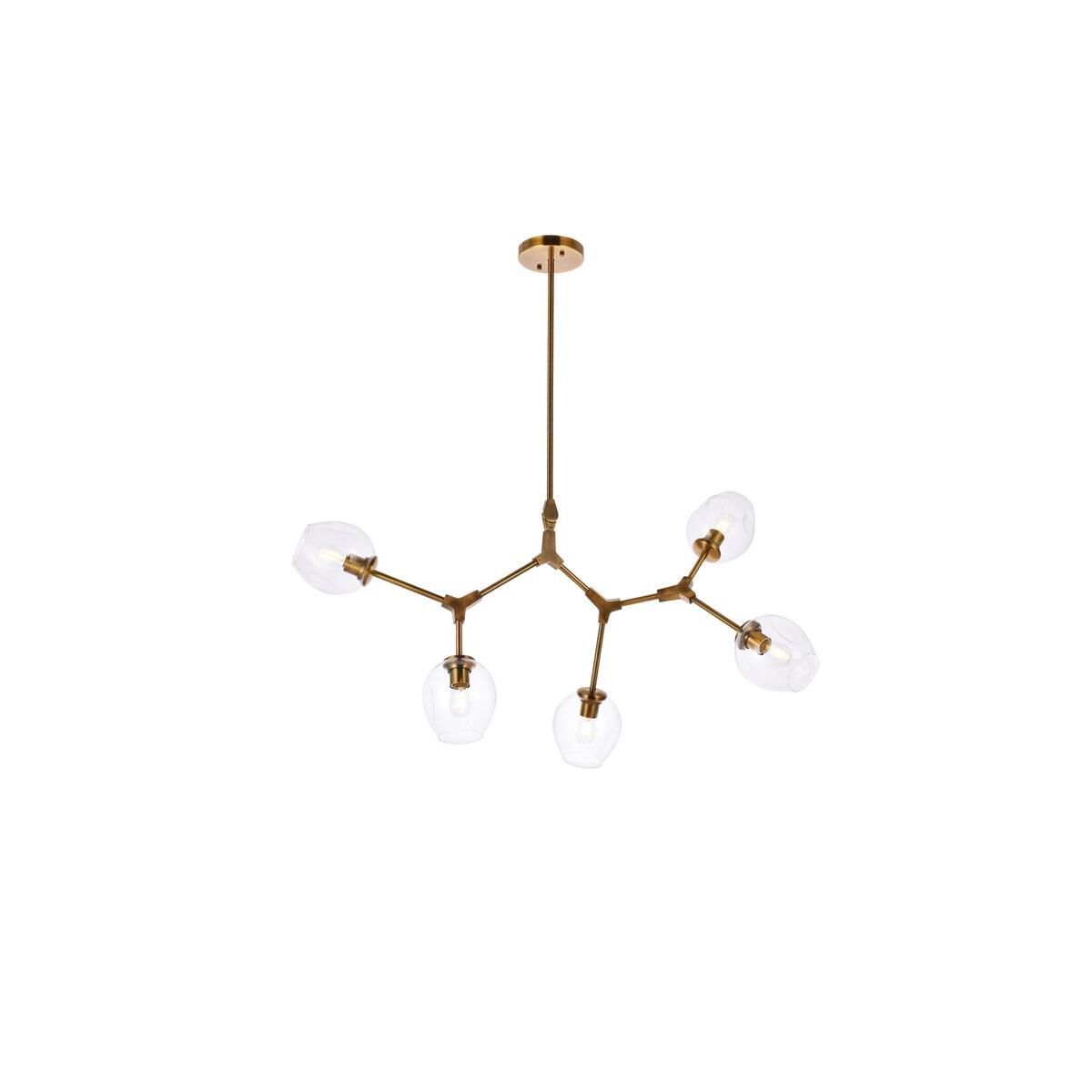 Cavoli 42 Inch 5 Light Chandelier by Elegant Lighting