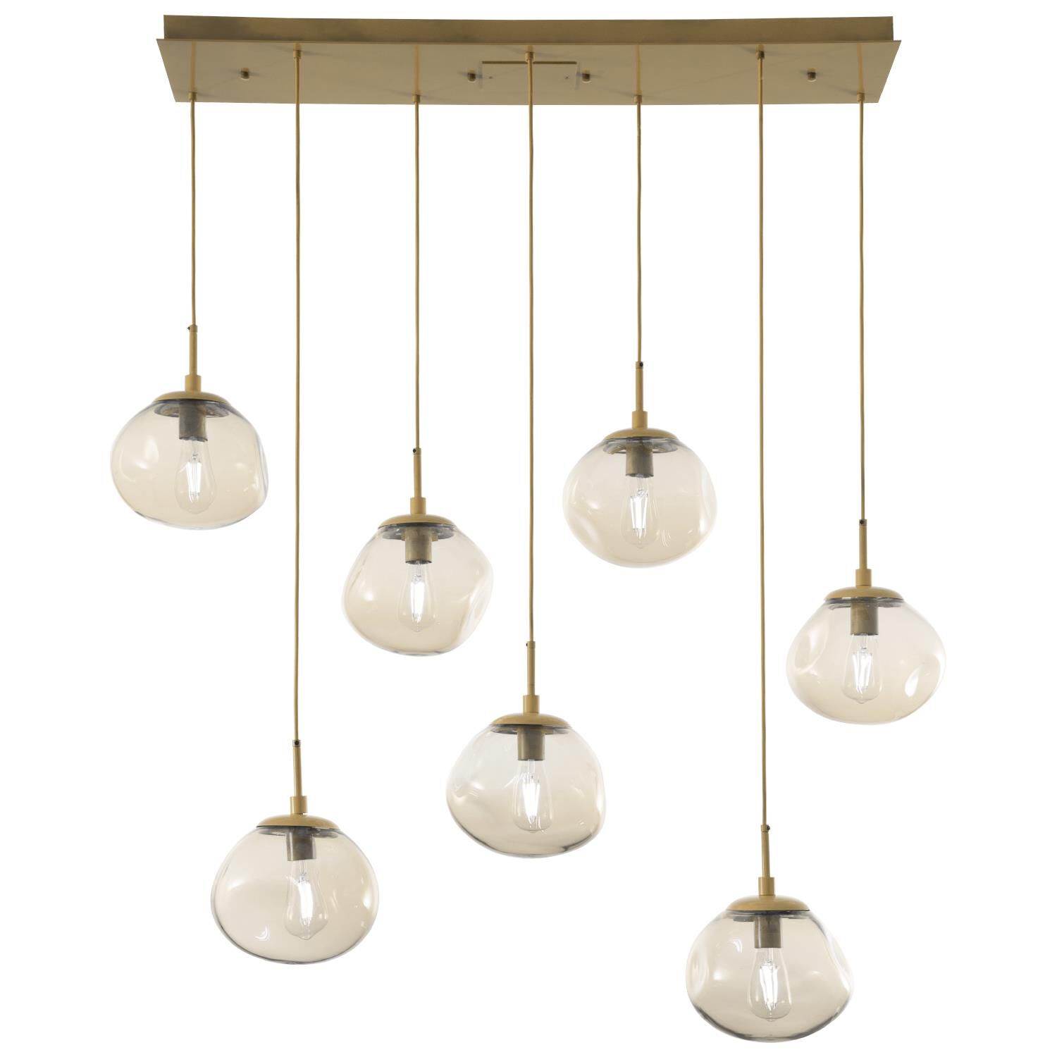 Levi Wilson Nebula 50 Inch 7 Light Linear Suspension Light by Hammerton Studio
