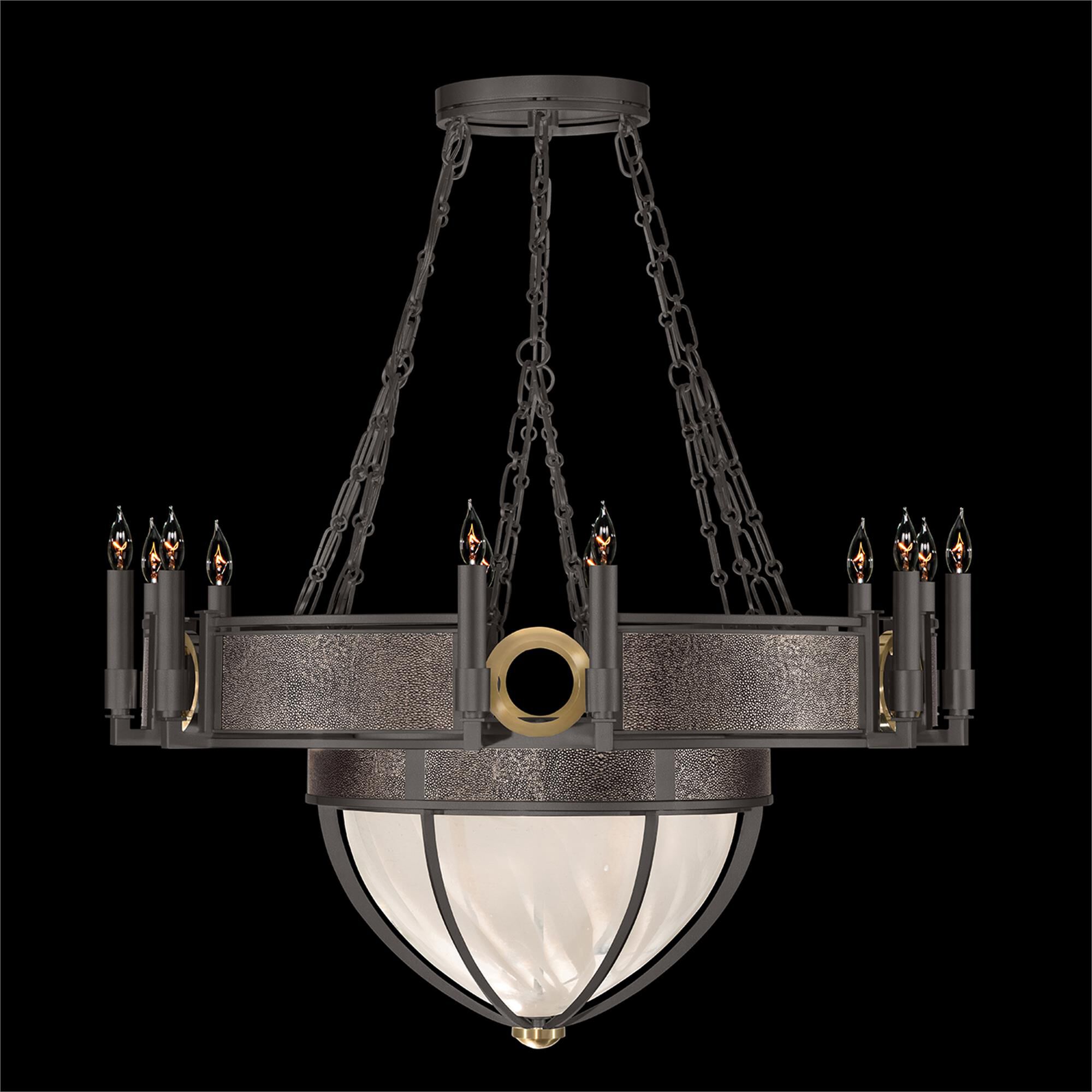 Shown in Midnight Steel and Brass  finish and Pebble accent