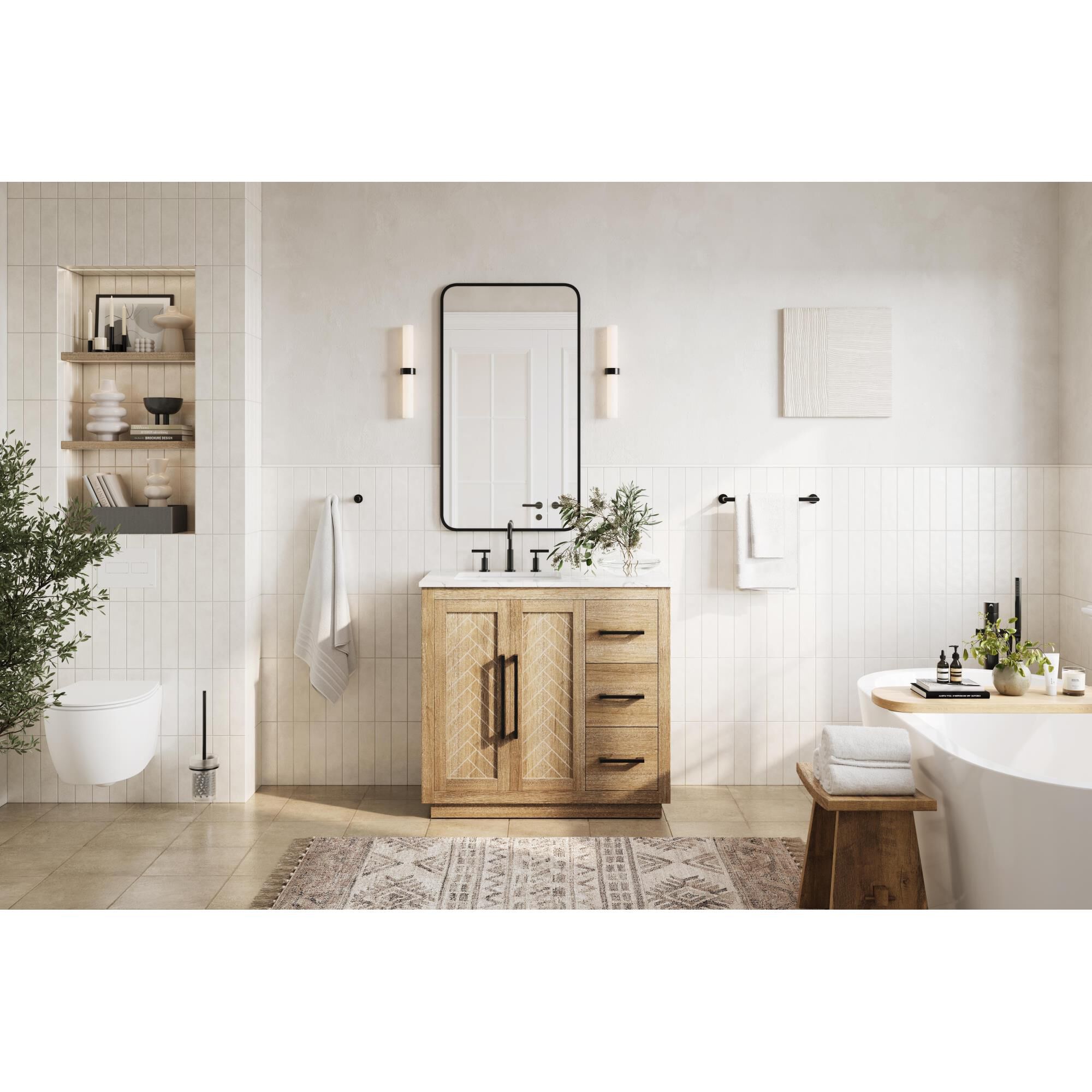 Shown in Linen Oak finish