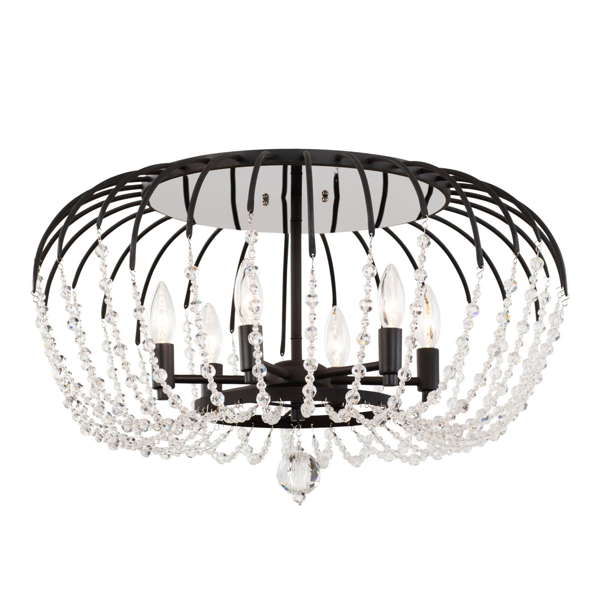 Voliere 24 Inch 6 Light Semi Flush Mount by Varaluz