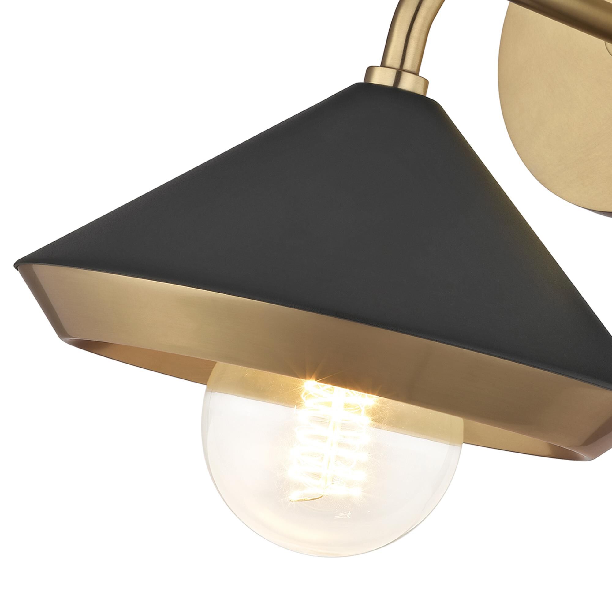 Shown in Aged Brass finish and Black accent