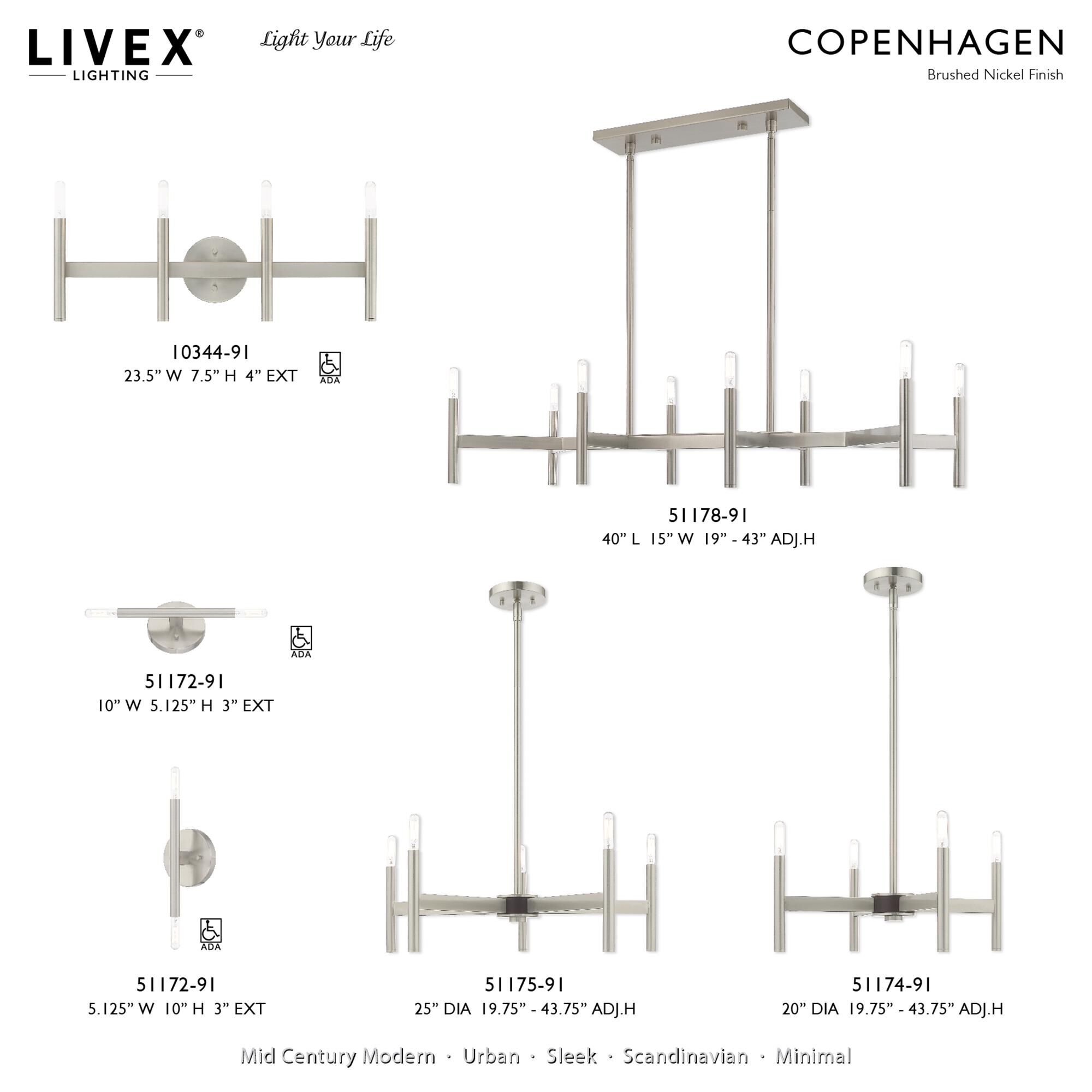 Copenhagen Bath Vanity Light by Livex Lighting