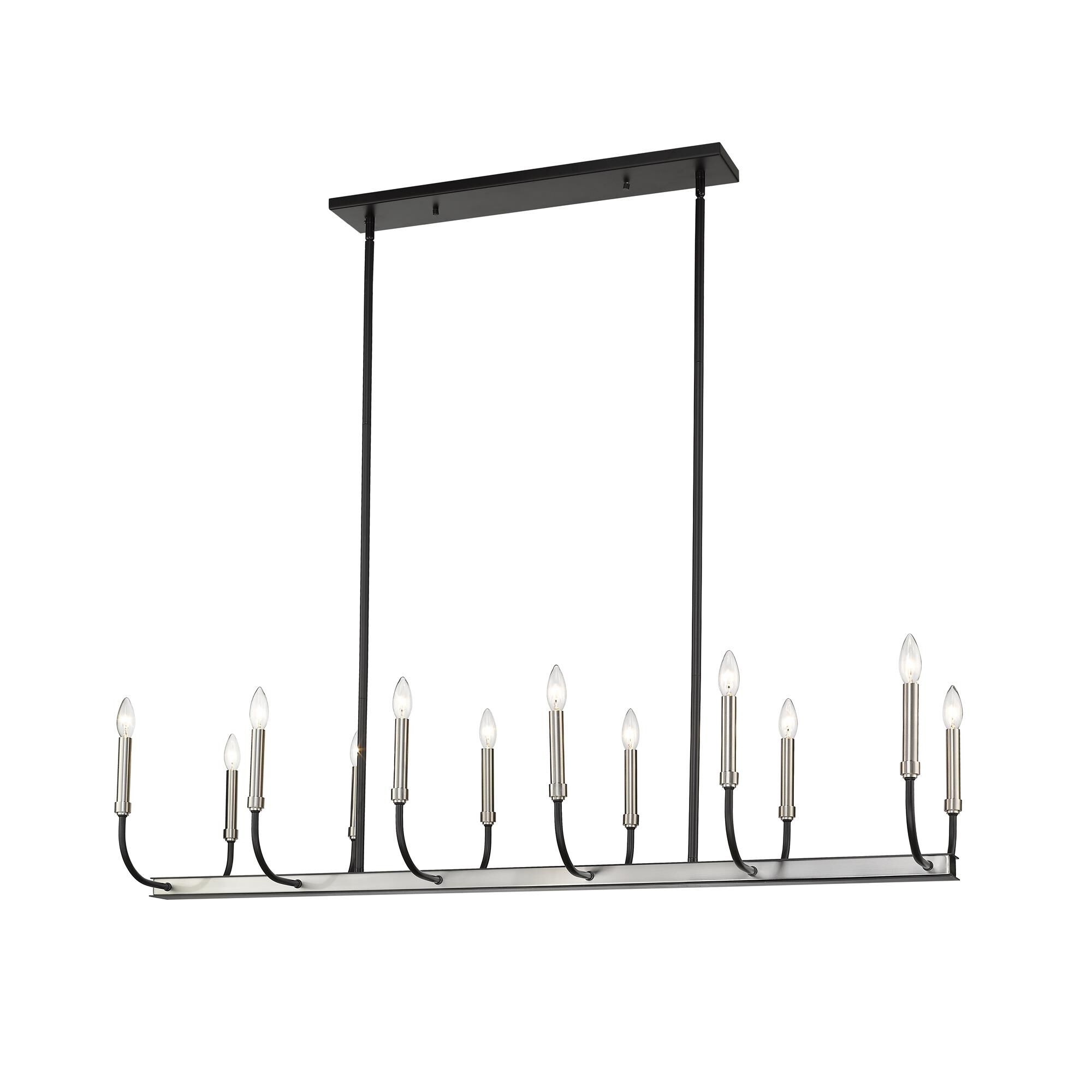Shown in Matte Black + Brushed Nickel finish and --- glass and --- shade