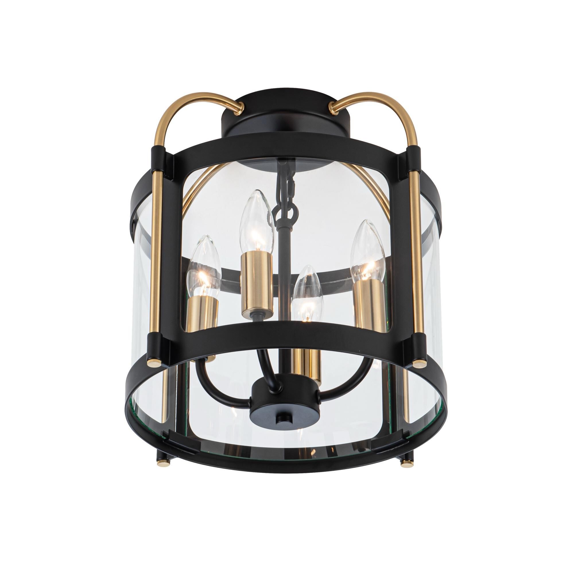 Shown in Black and Brushed Brass finish