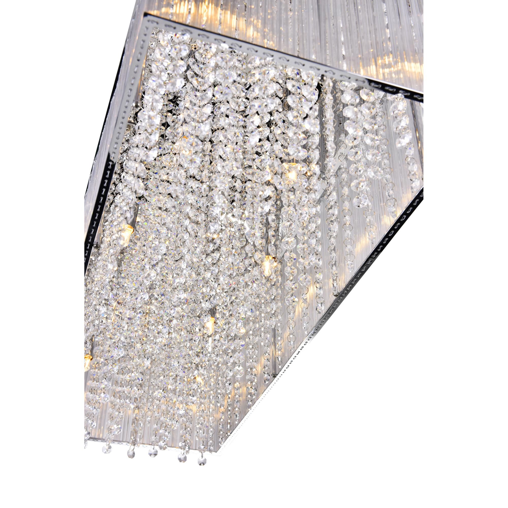 Shown in Chrome finish and K9 Clear crystal and Clear shade