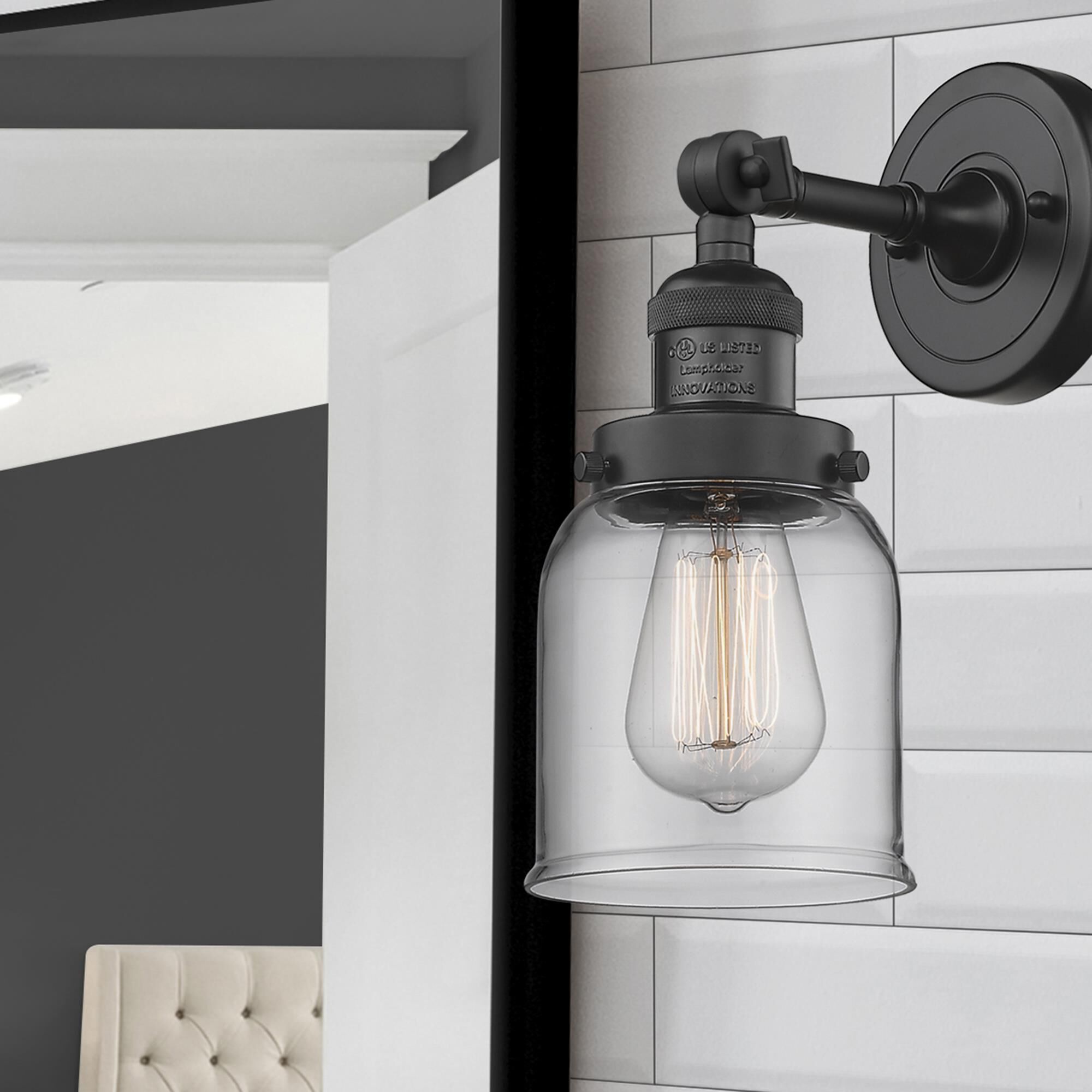 Shown in Matte Black finish and Clear glass