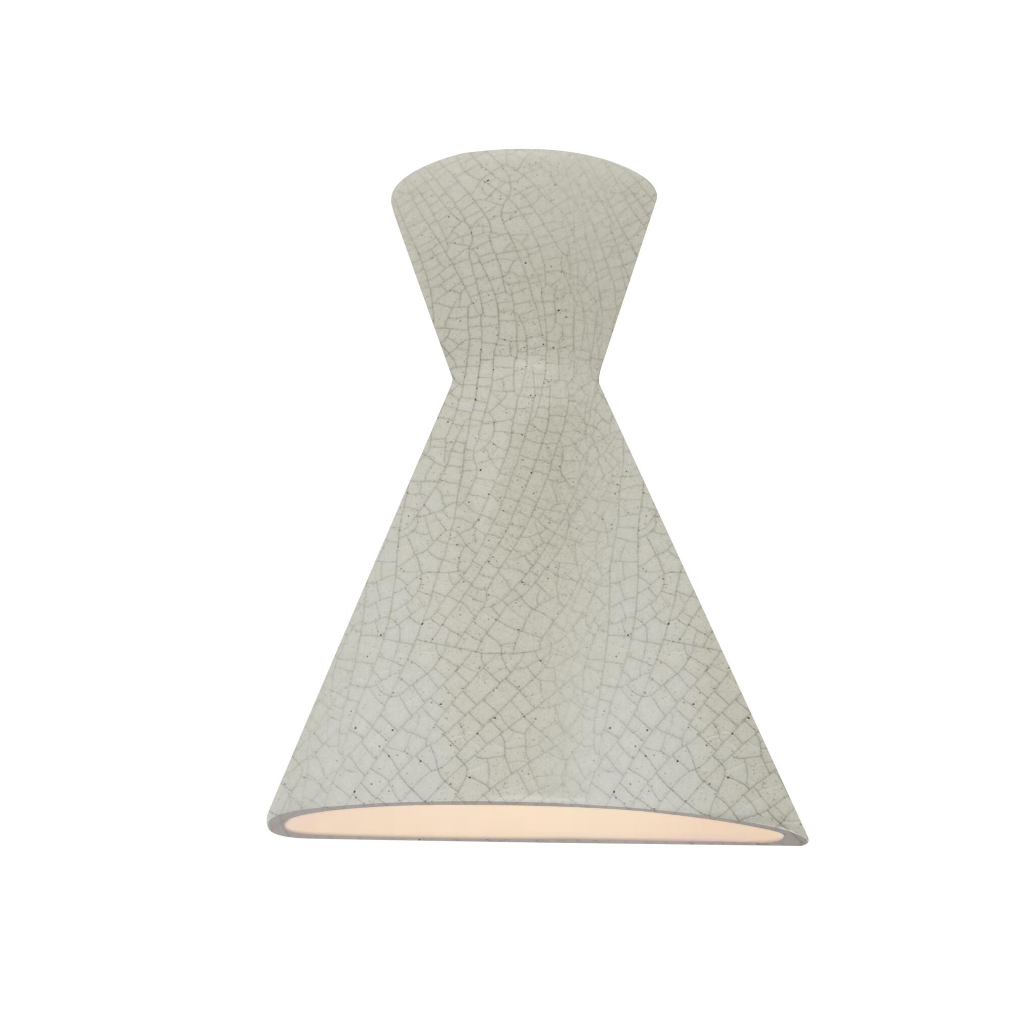 Shown in White Crackle finish and White Crackle shade
