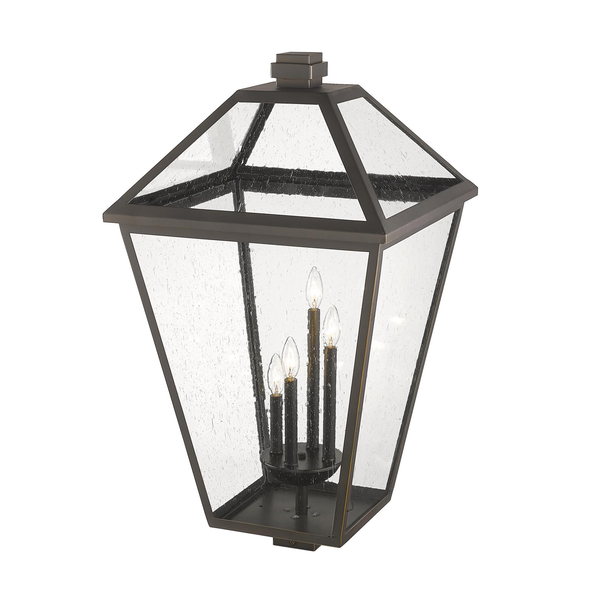Shown in Oil Rubbed Bronze finish and Glass shade