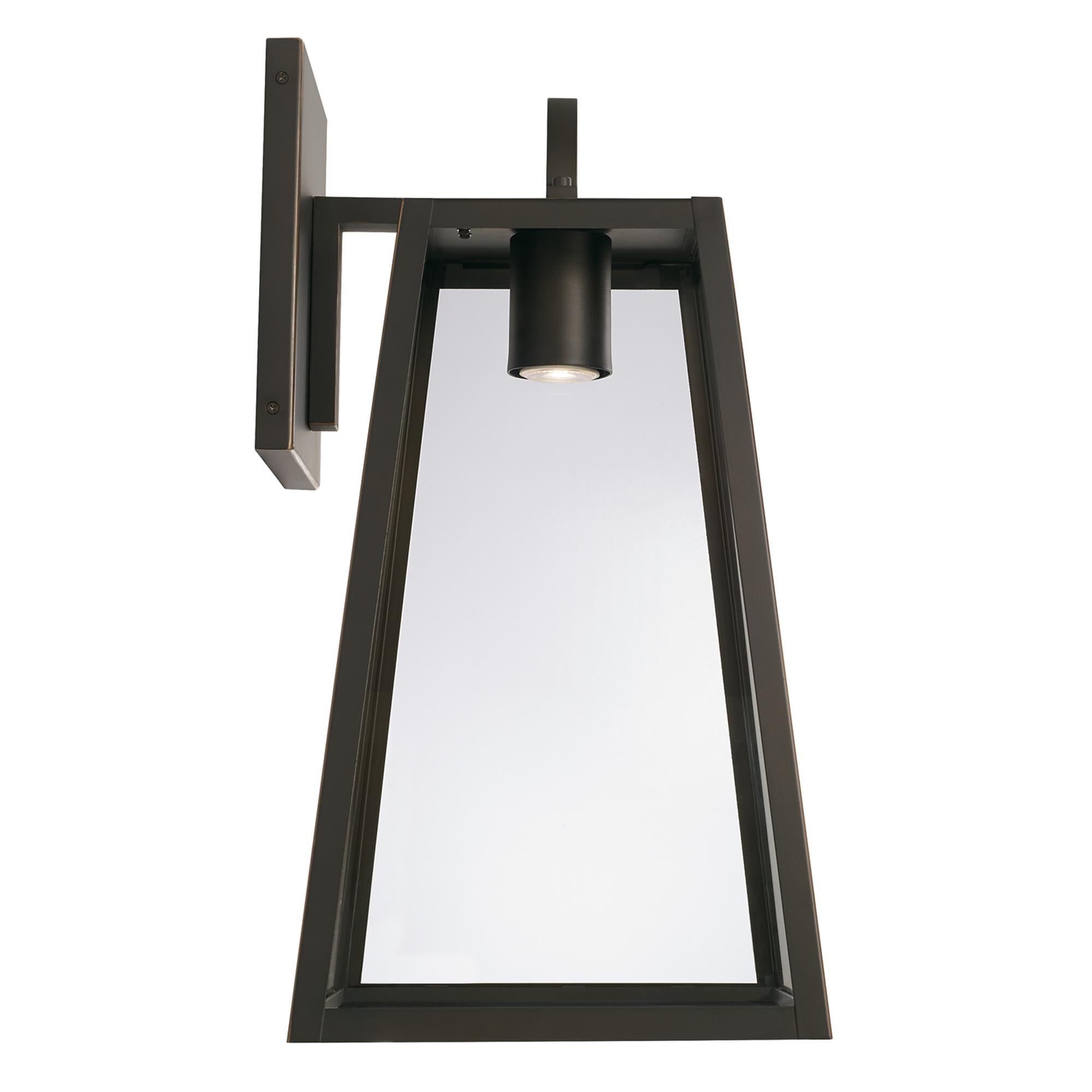 Shown in Oiled Bronze finish and Clear glass