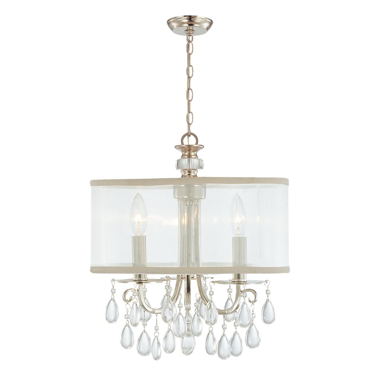Hampton 14 Inch 3 Light Mini Chandelier by Crystorama