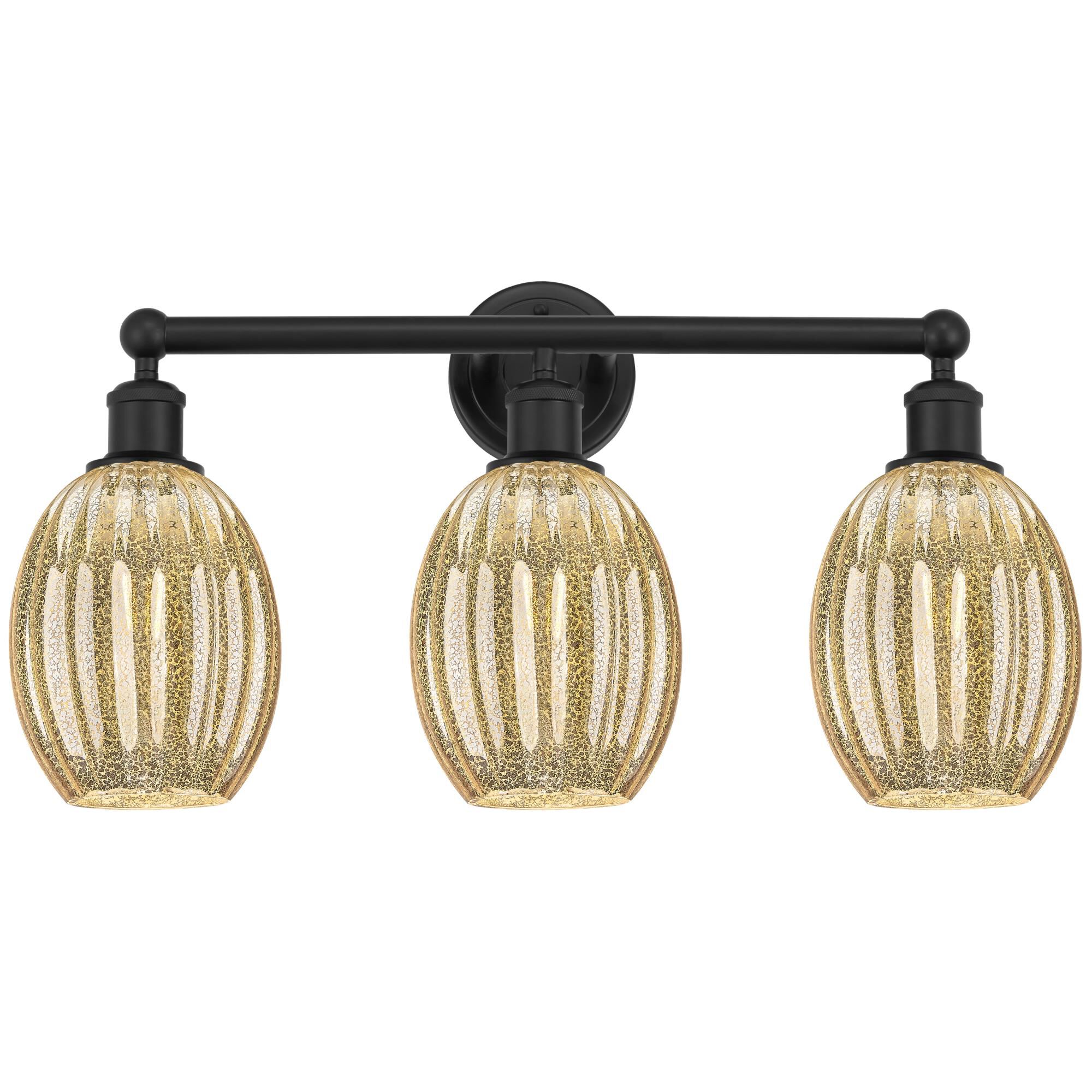 Shown in Matte Black finish and Mercury glass