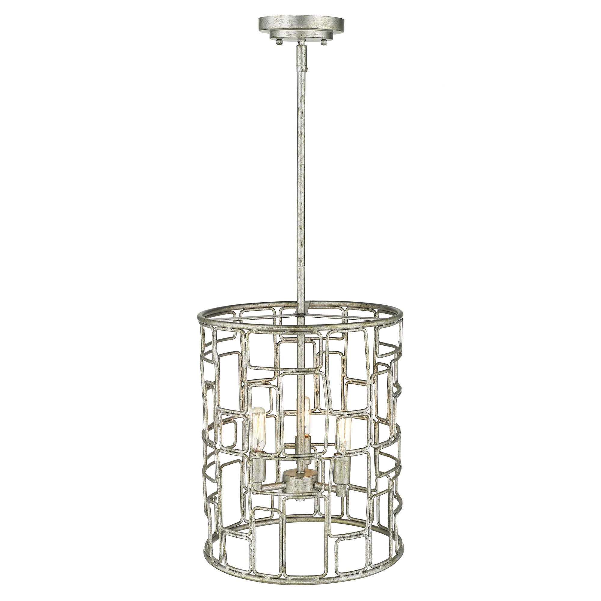 Shown in Antique Silver finish and -- glass and -- shade