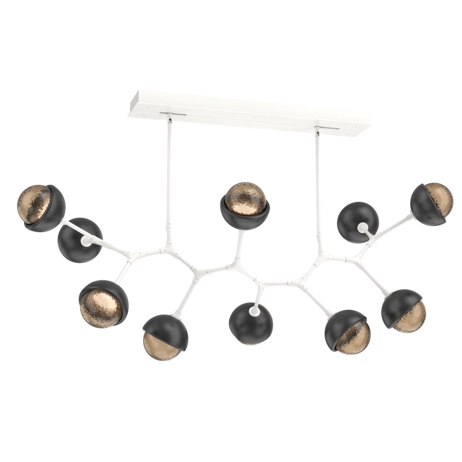 Shown in Salt White finish and Bronze glass and Matte Black accent