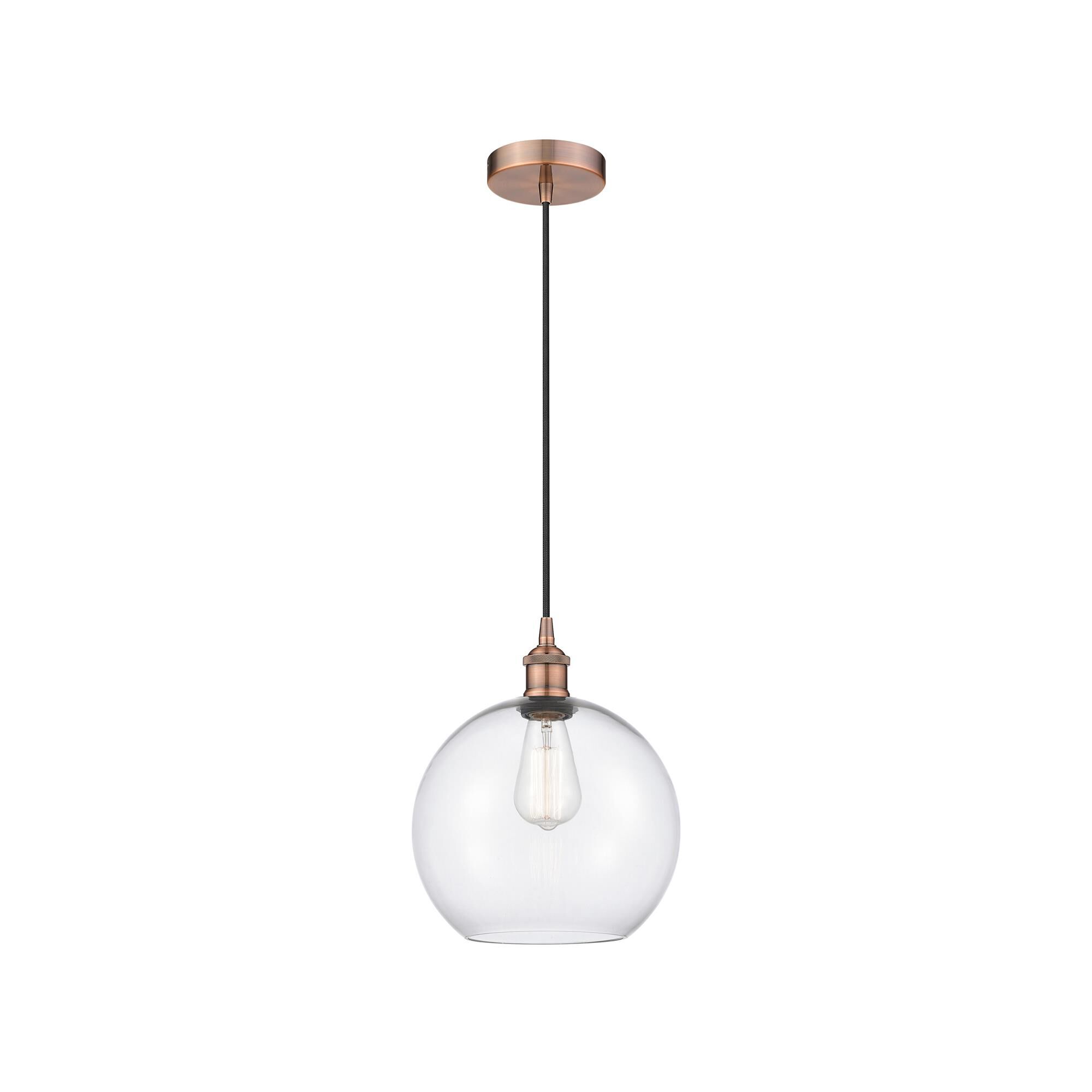Shown in Antique Copper finish and Clear Large Athens glass
