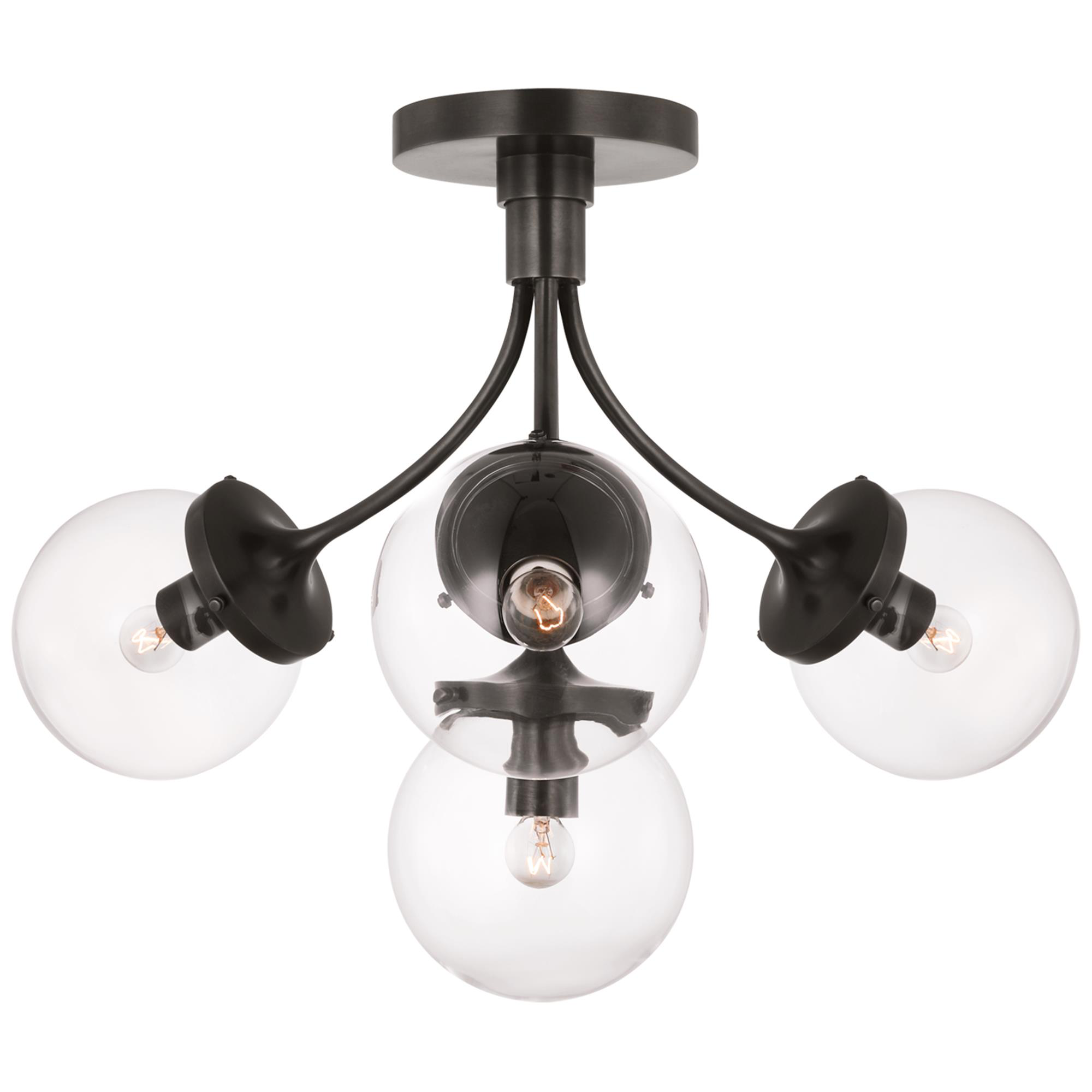 Shown in Bronze finish and Clear glass