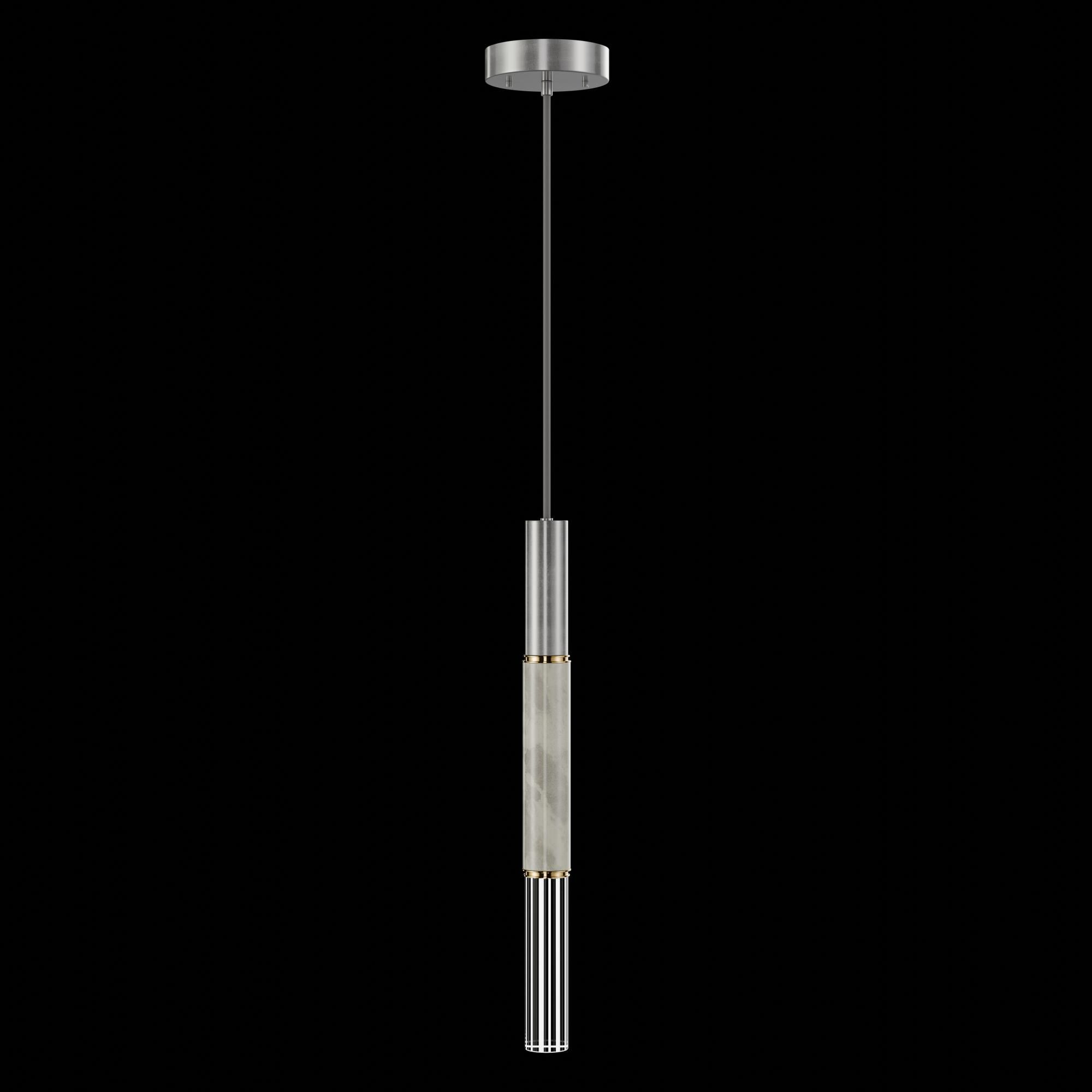 Shown in Silver finish and True crystal and False glass